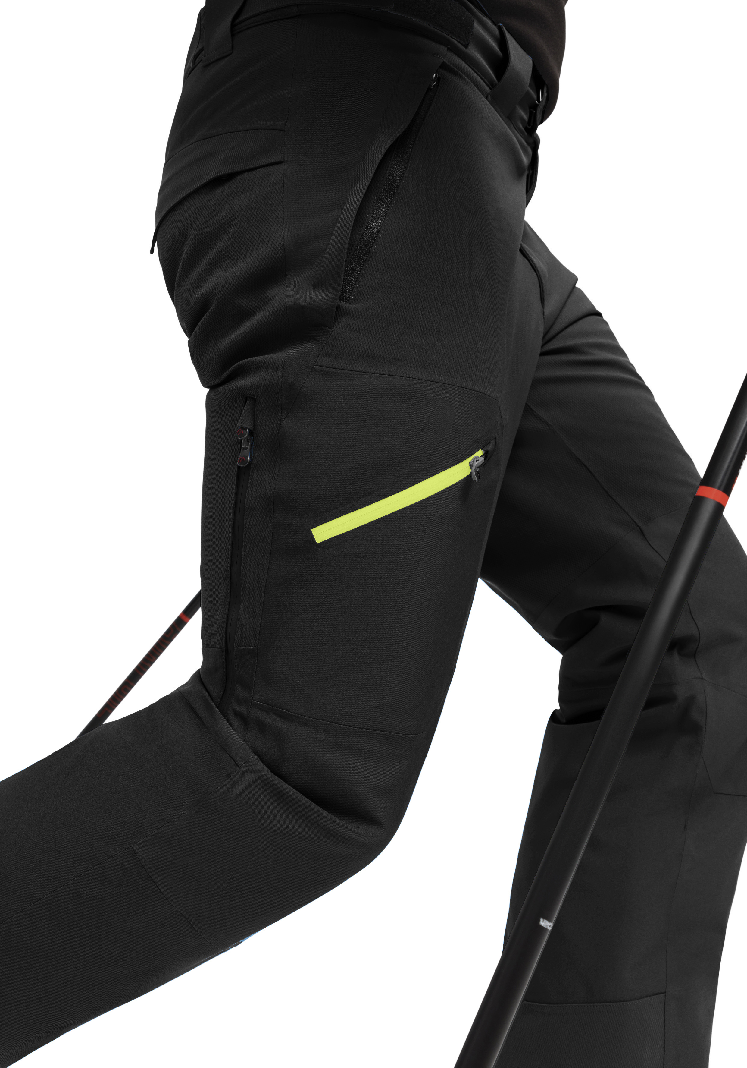 HUBI Hiking pants, Softshell, Reißverschluss Tasche, Cargo Tasche, Reflektierender Akzent