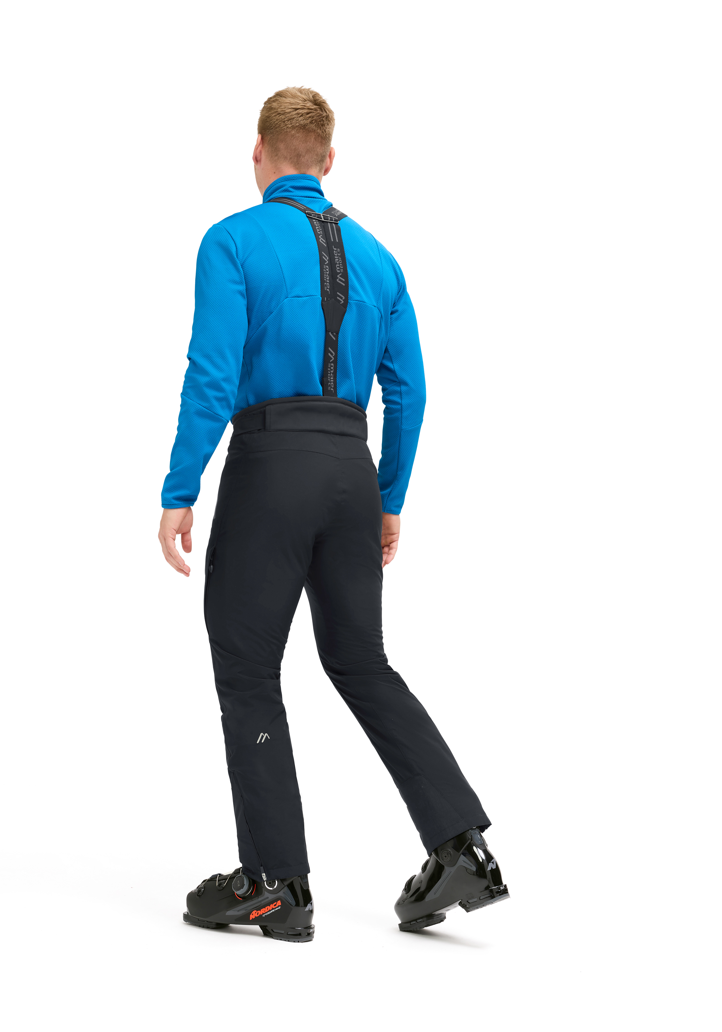 ski-pants, padded-ski-pants, softshell, blue-top, mountain-gear