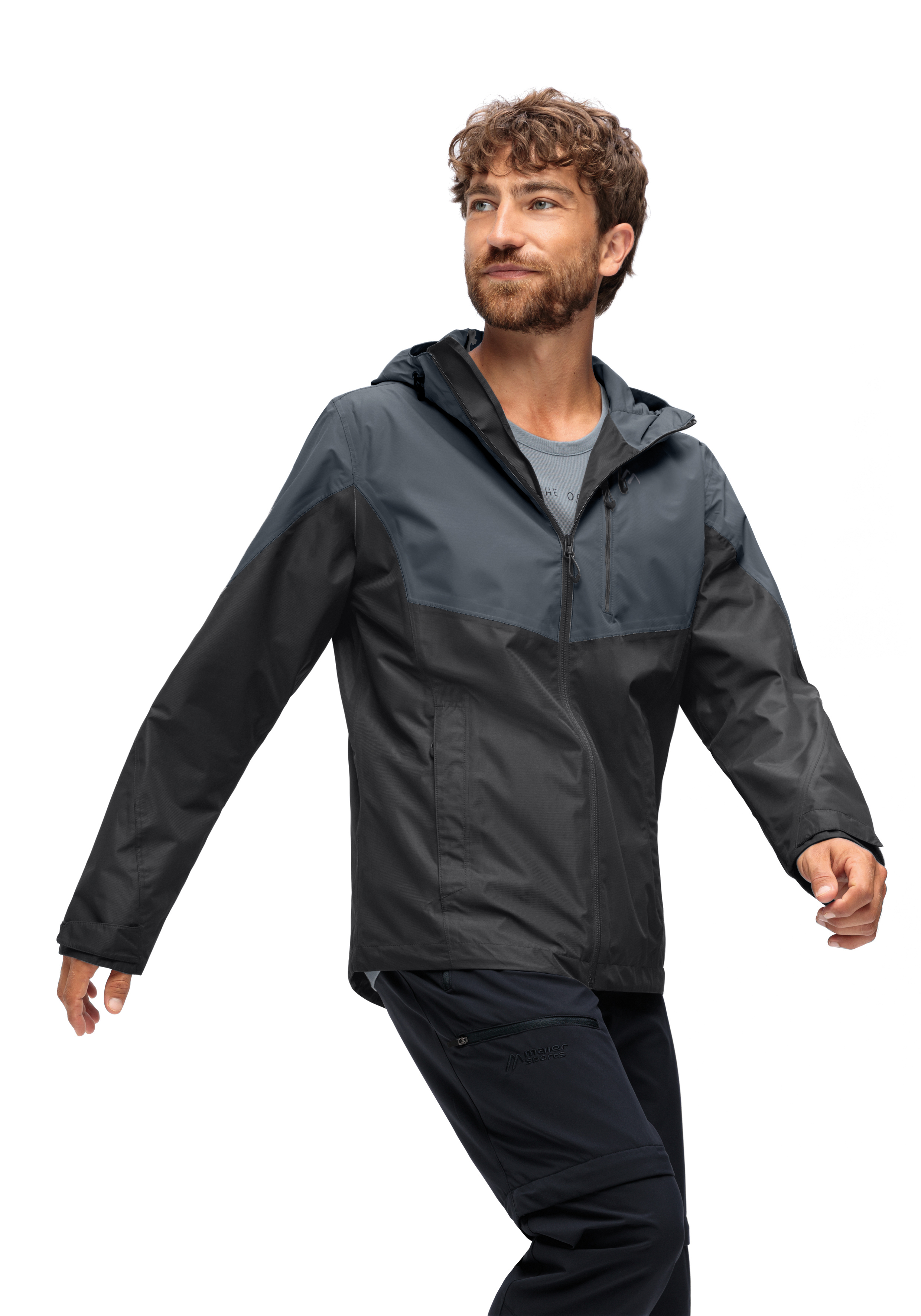 Regenjacke, Hardshell, Softshell, Kapuze, Zweifarbig