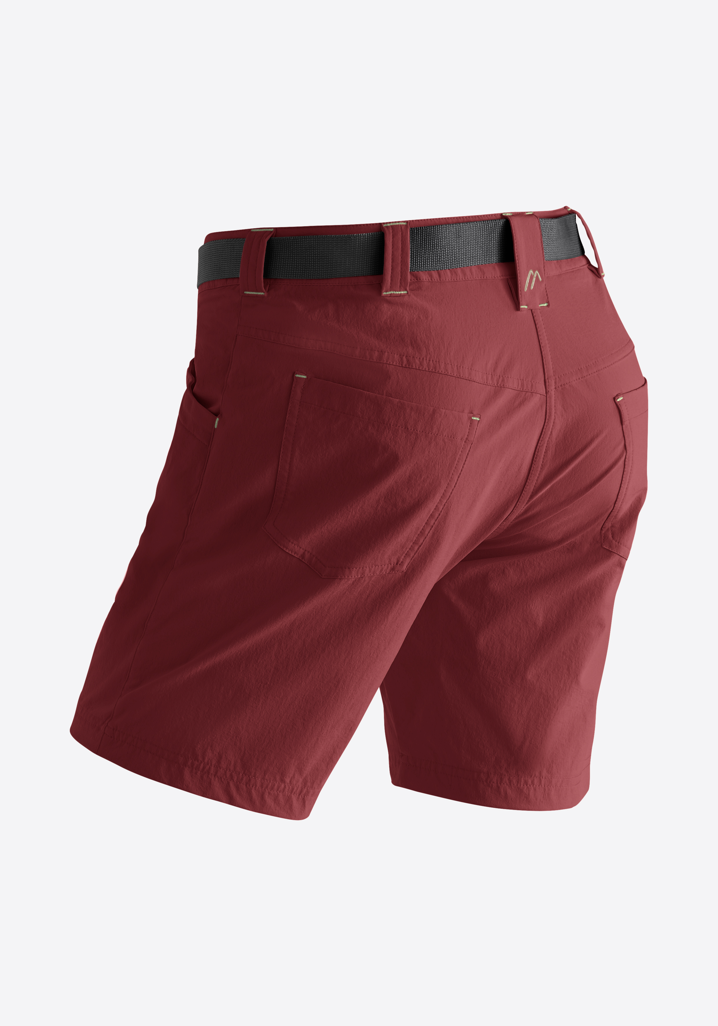 Bekleidung, Kurze Hosen, Herren Shorts, Chino-Shorts, Kurzgröße, Gürtel/Wrap, Rotbraun