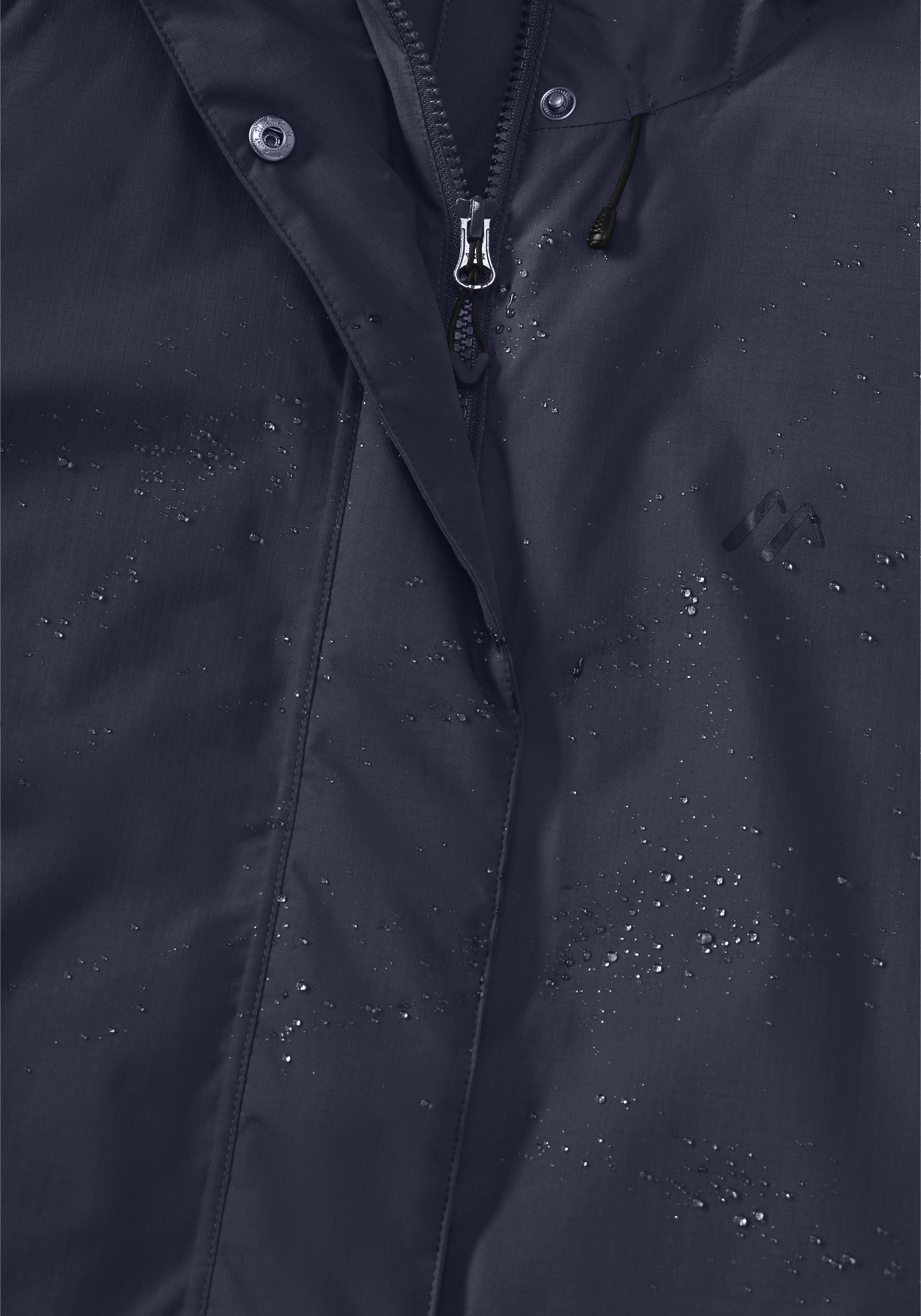 Elite Warm W Regenjacke, Navy, Reißverschluss, Wasserabweisend, Nähte