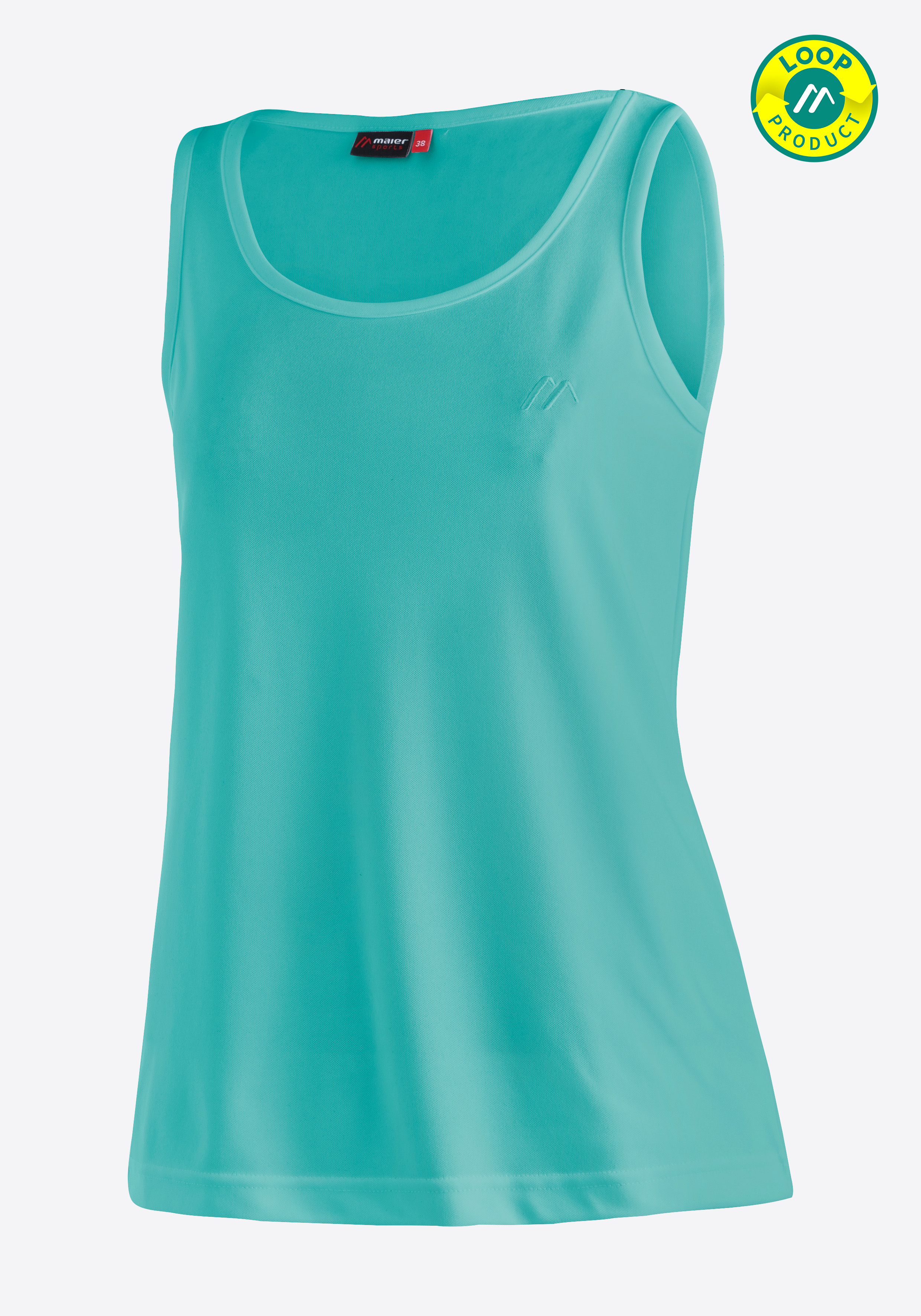 Bekleidung, Tanktop, Bluse, Unterhemd, Tank top, Türkísis, Sleeveless, Stretch, Logo small
