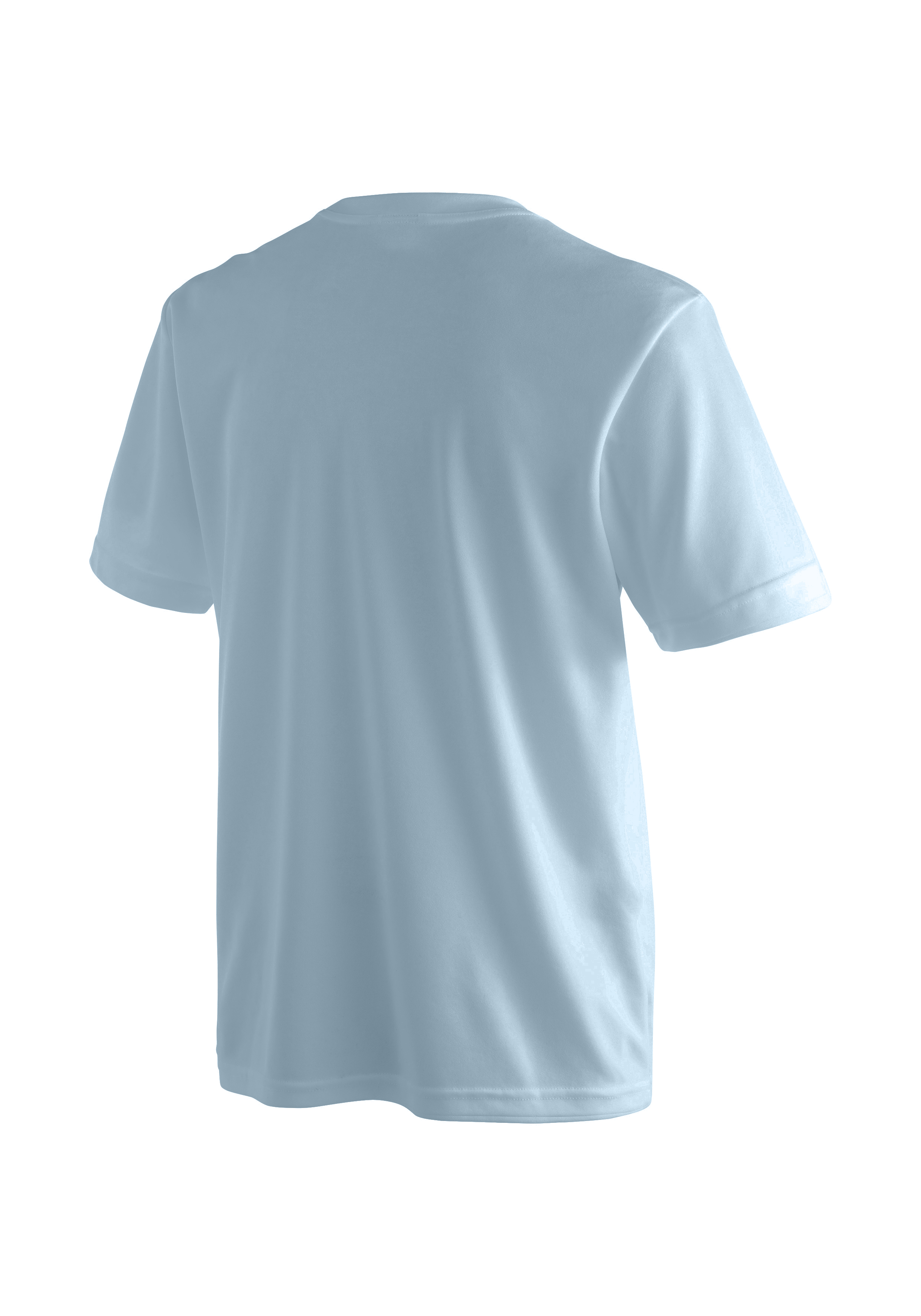 T-Shirt, Short Sleeve, Light blue, Plain, Back view