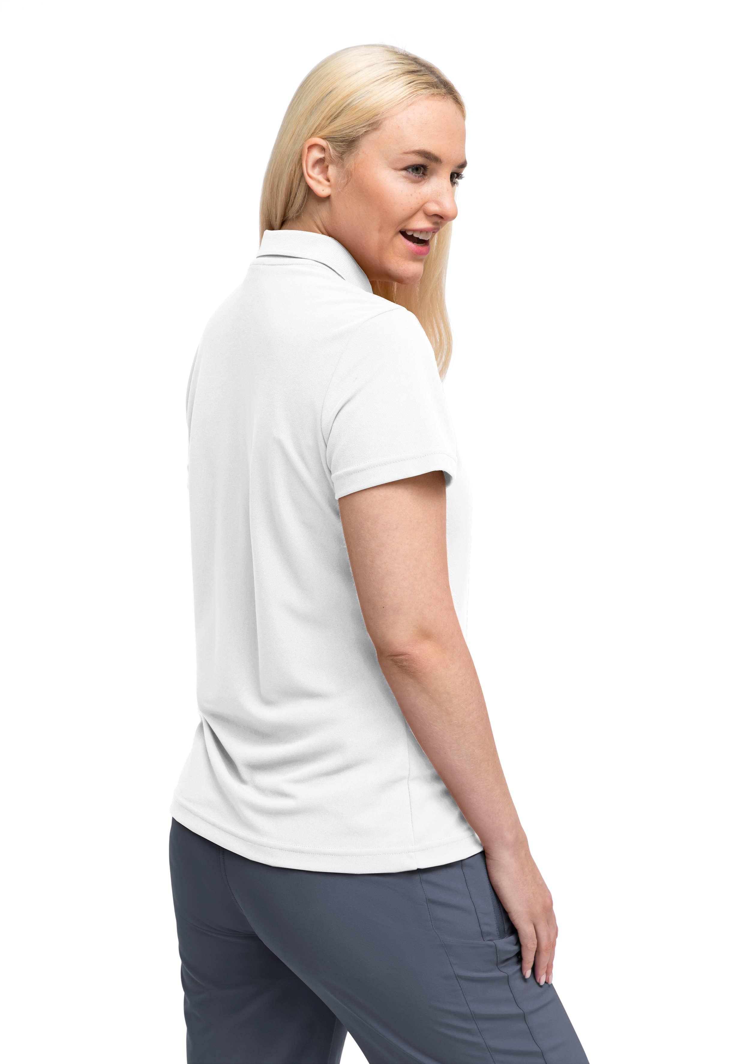 Ulrike Polo-Shirt, Kurzärmelig, Weiß, Medienbekleidung, Sportshirt, Polohemd, Kurzarm, Weiß, Kragen, Polo Shirt, Polohemd, weißes Polohemden, Kurzarm, Kragen, Baumwollmischung