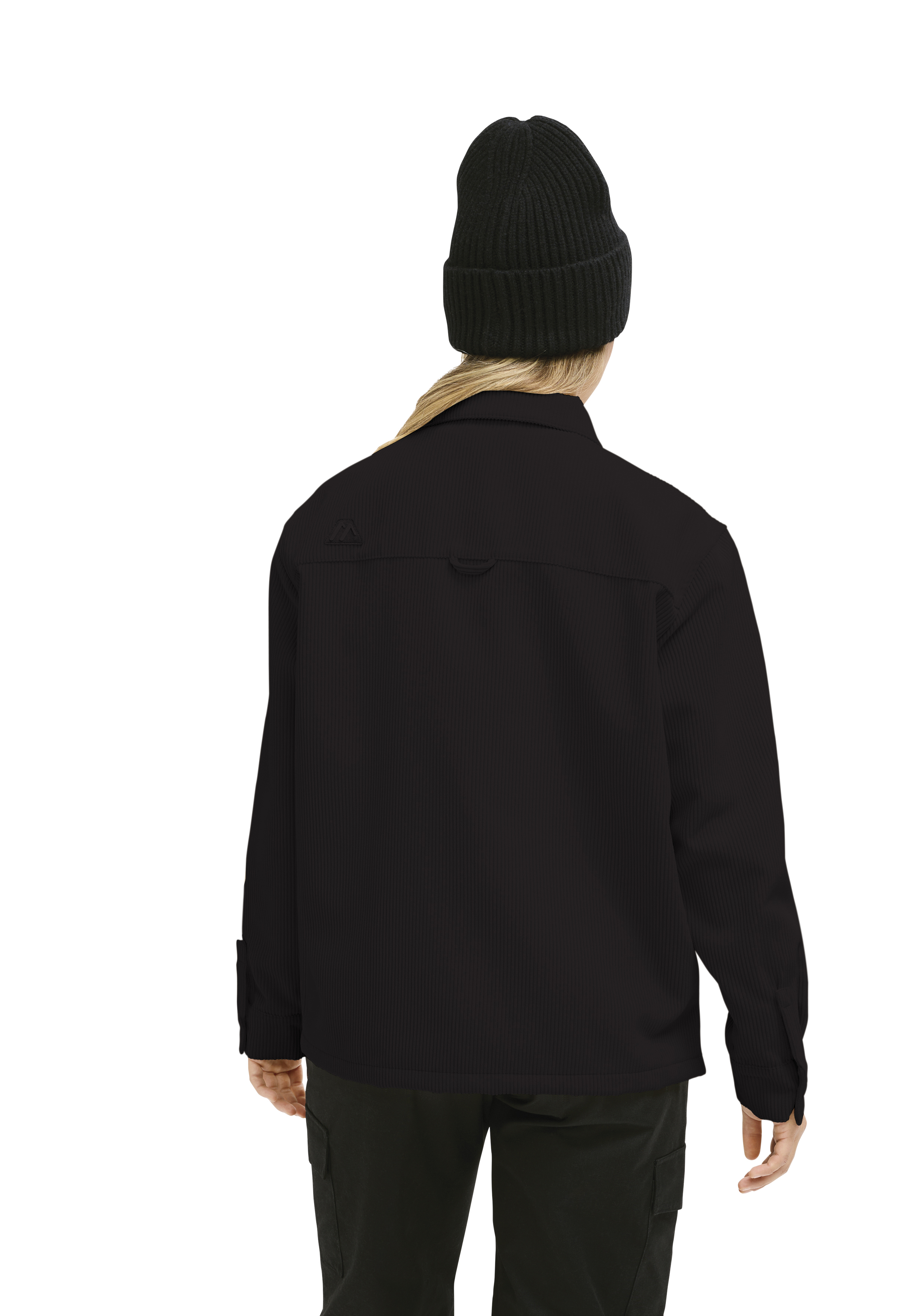 jacke, windbreaker, rückenansicht, beanie, kariert