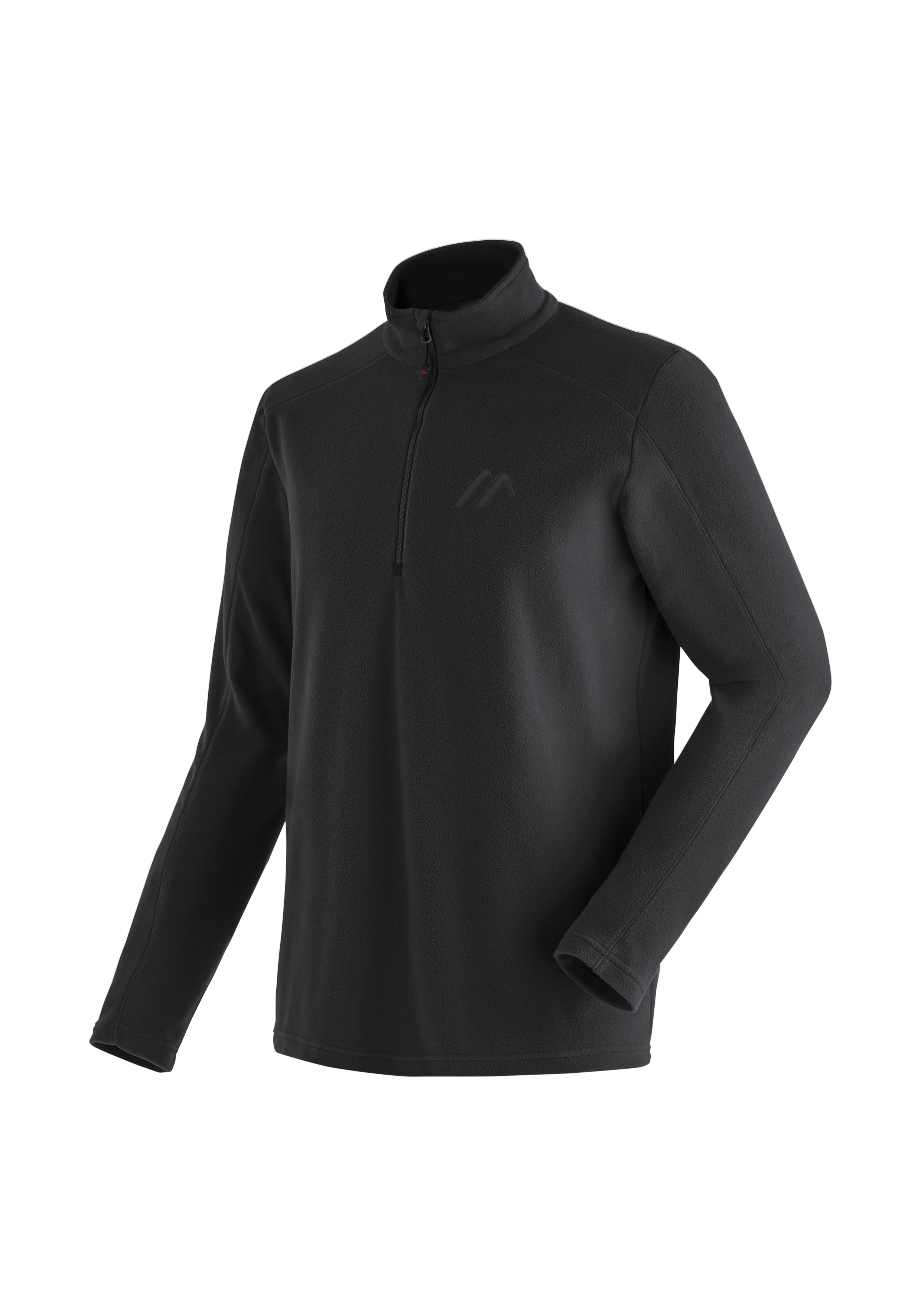 Vlies, Langer Ärmel, Ärmel, Mantel, Jacke, Fleece, Pullover, Langarm, Halbzipper, Schwarz