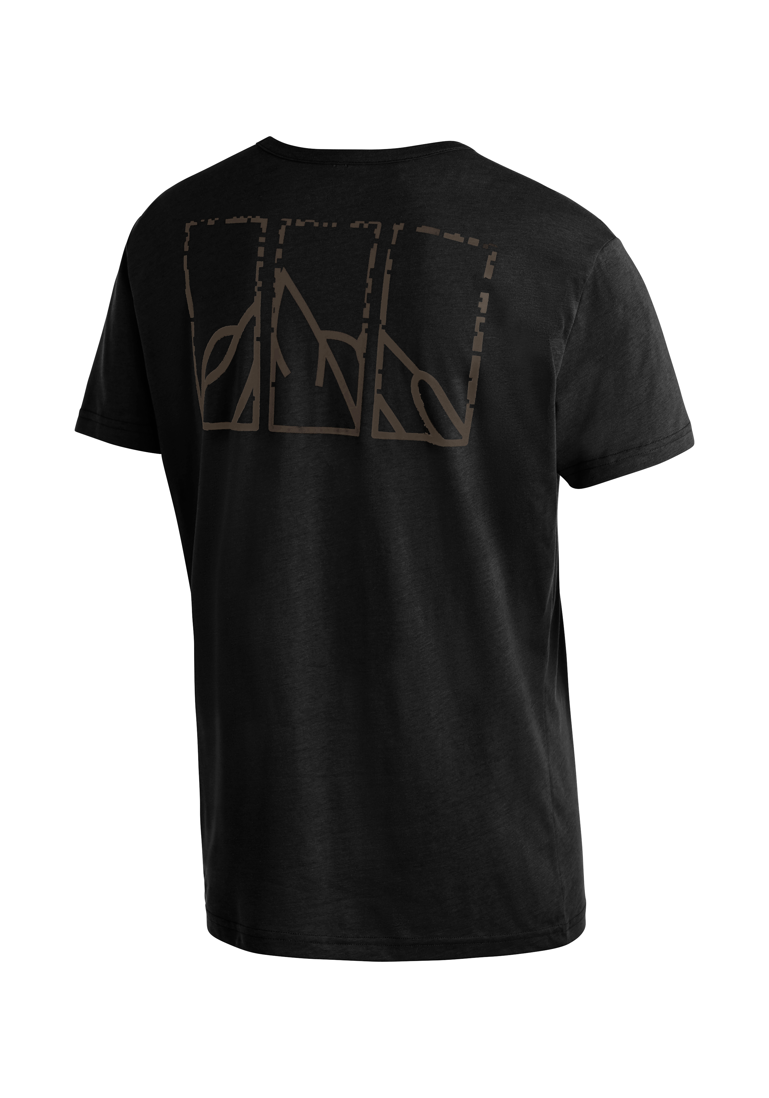 T-Shirt, Schwarz, Grafik, Kurze Ärmel, Rückendruck