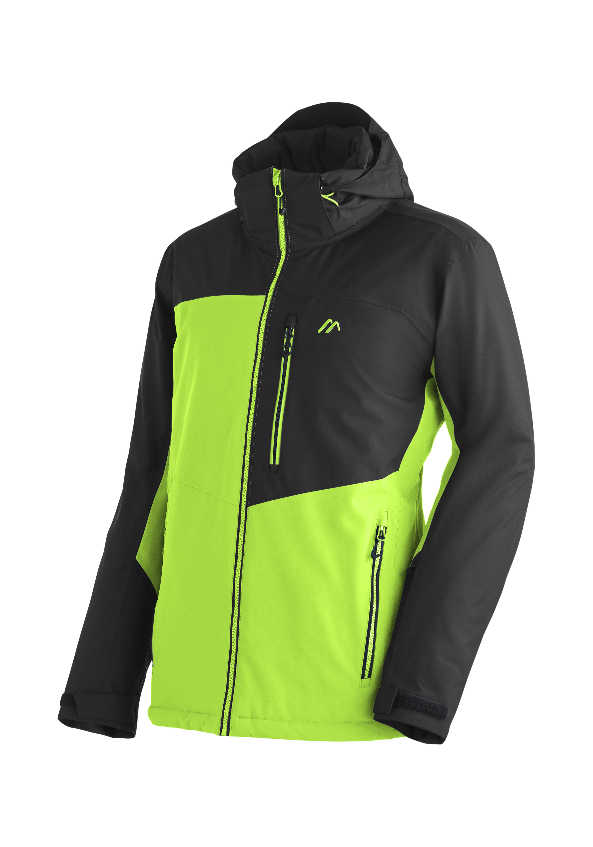 HELGE jacke, softshell, neongelb, hoher kragen, reissverschluss