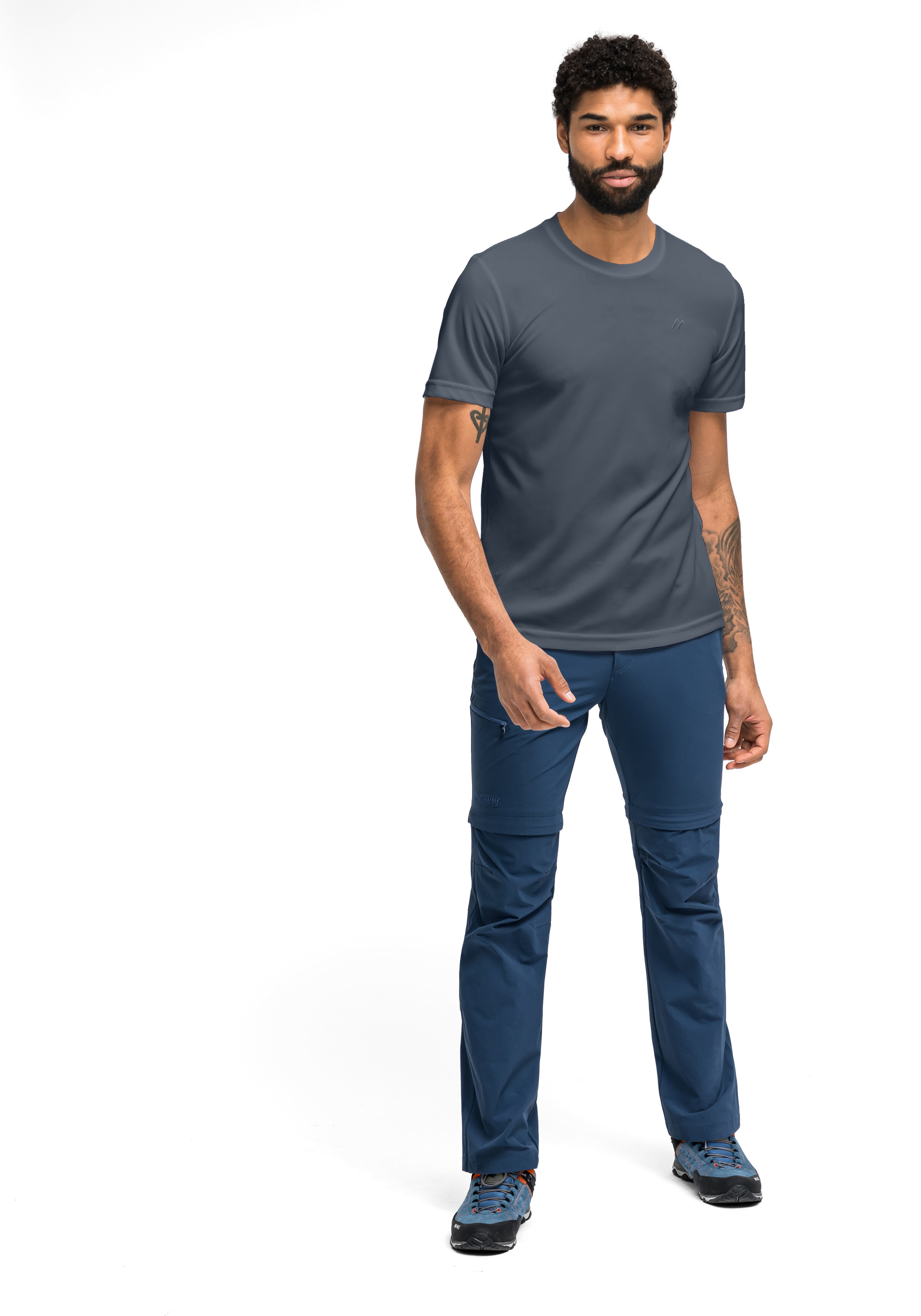 T-Shirt, Short sleeves, Crew neck, Gray, Athletic, T-Shirt, Kurzarm, Rundhals, Grau, Alltagstauglich