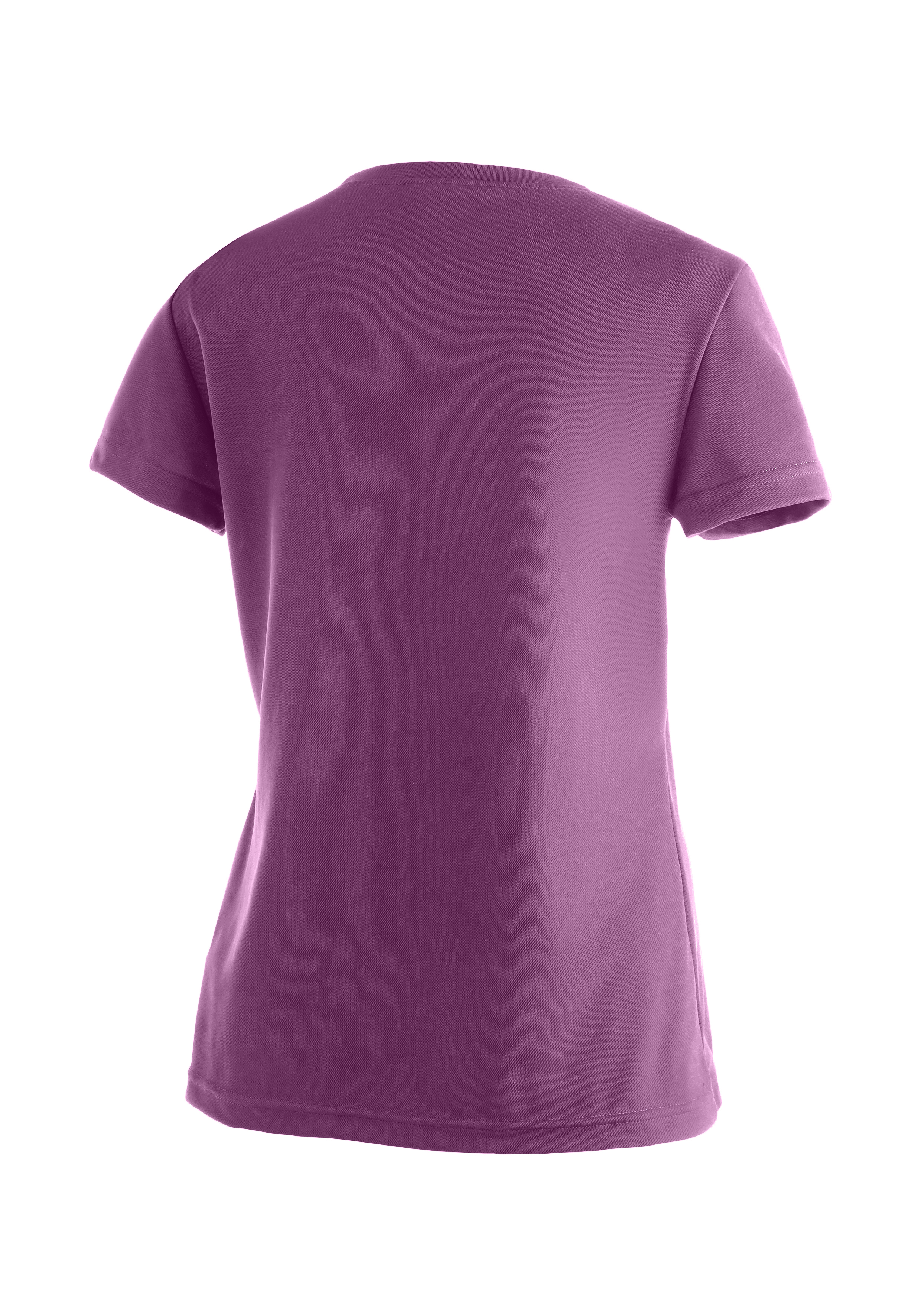 T-Shirt, kurzarmig, lila, Baumwolle, einfarbig