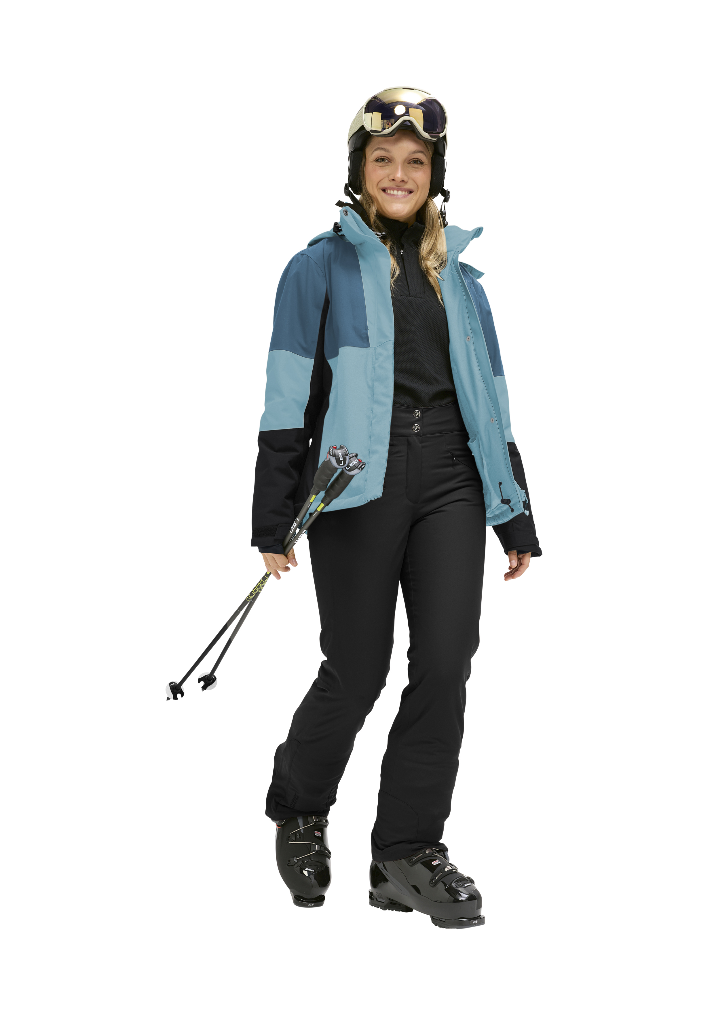 Skijacke, Snowboardjacke, Skihelm, Goggles, Skihandschuhe