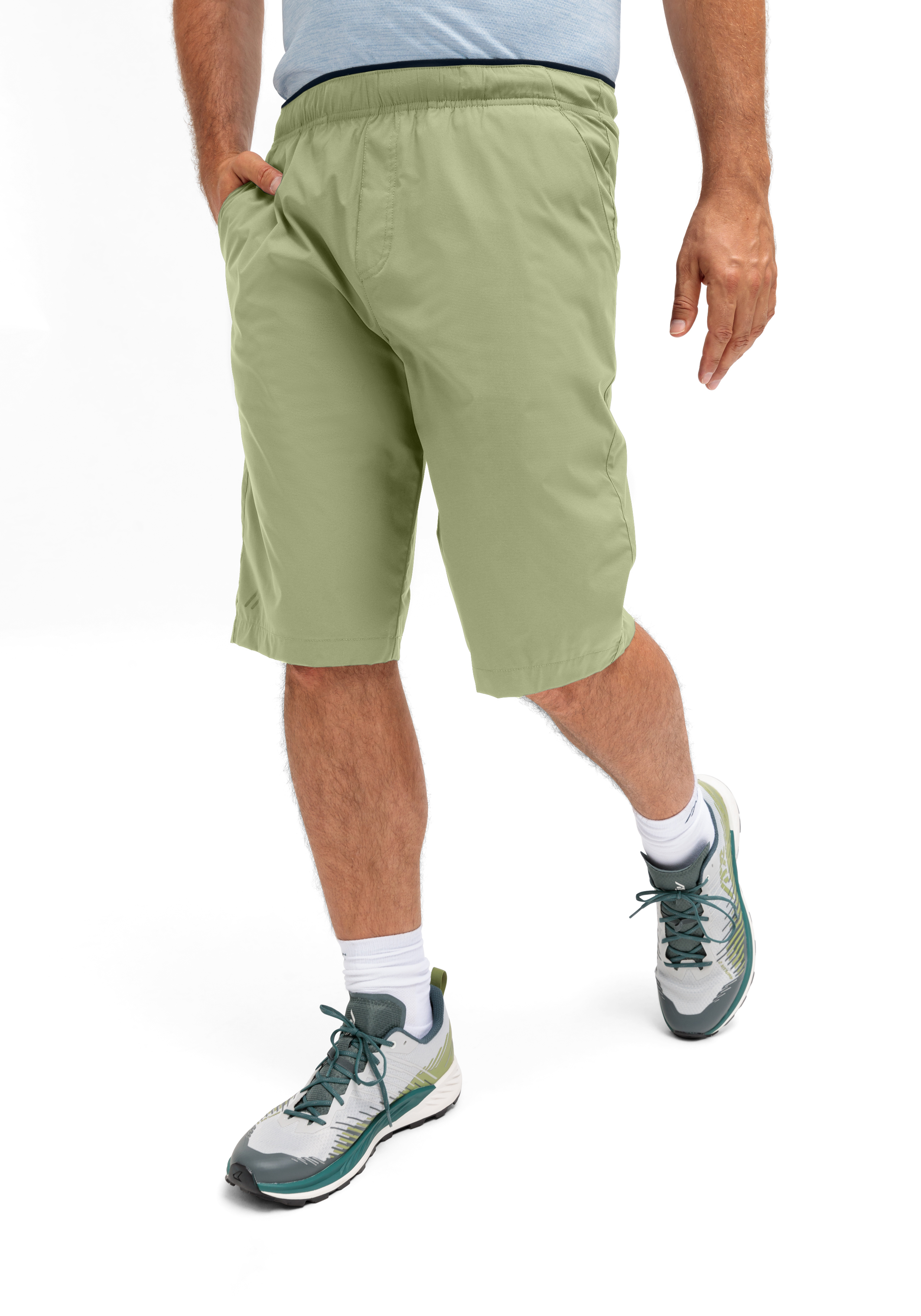 Hose, Shorts, Knie-Länge, Khaki, Lederfrei