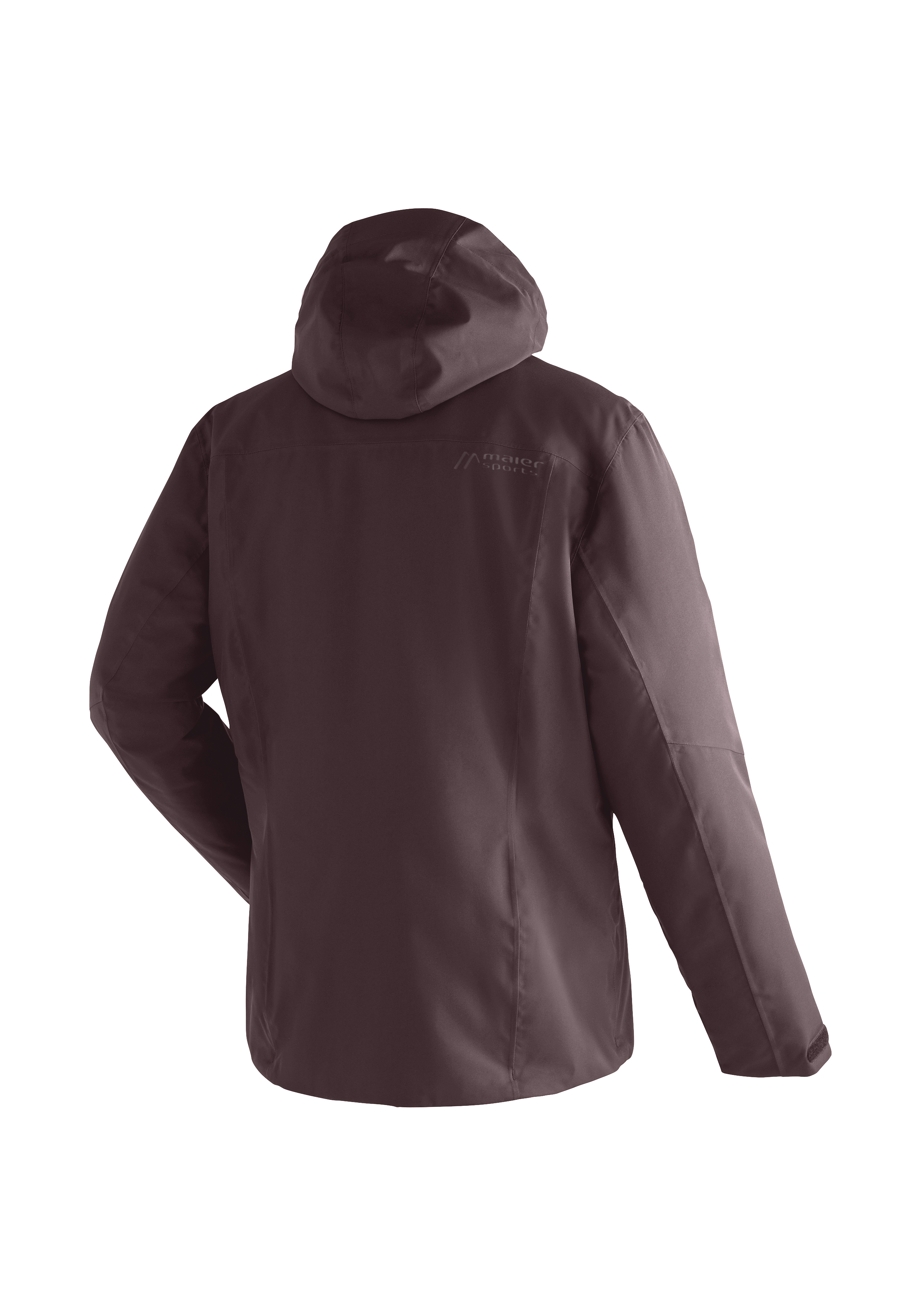 Kapuzensjacke, Winterjacke, Lila, Unifarben, Rückansicht