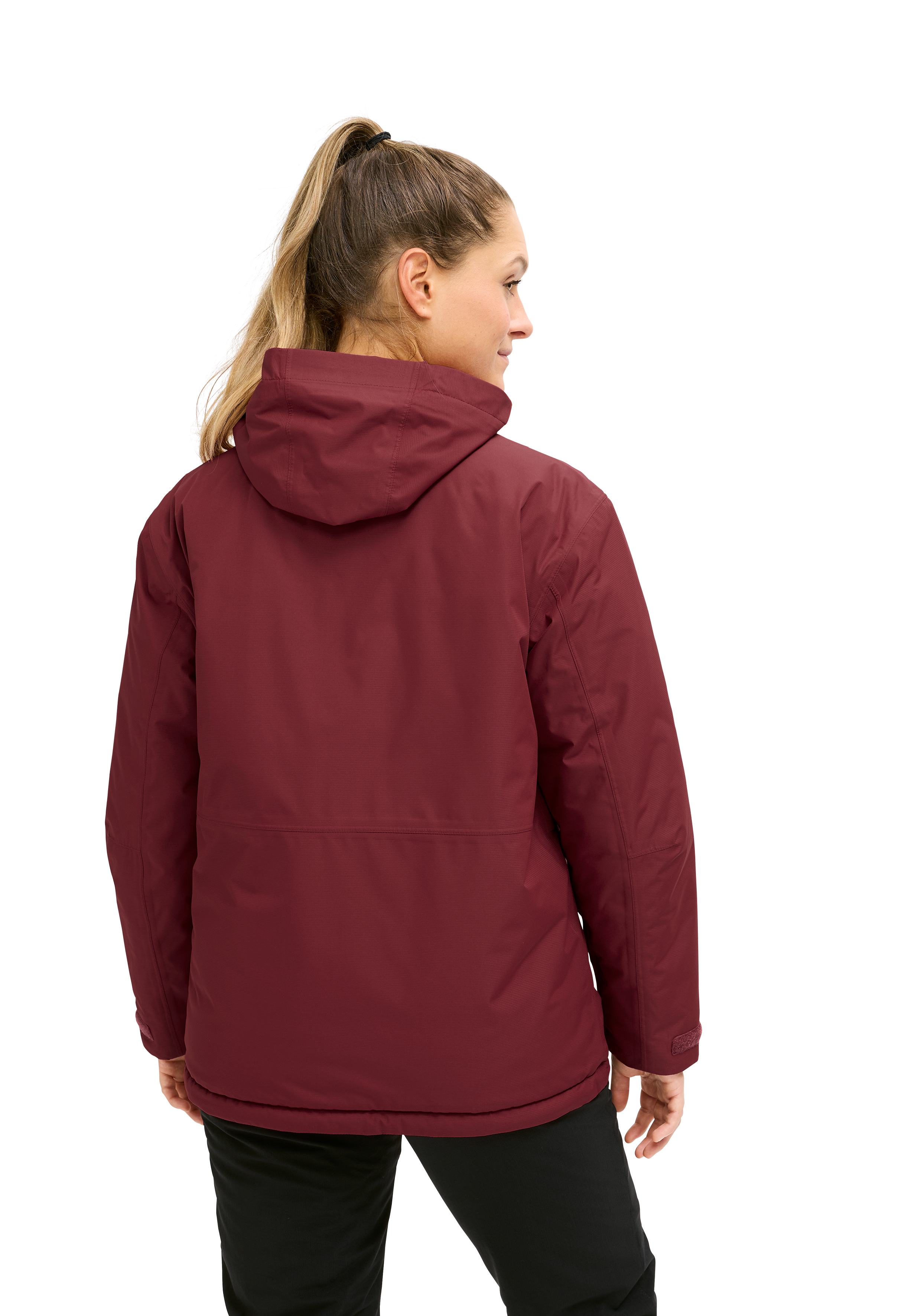 Regenjacke, Hoodie, Mantel, burgunderrot, wasserdicht