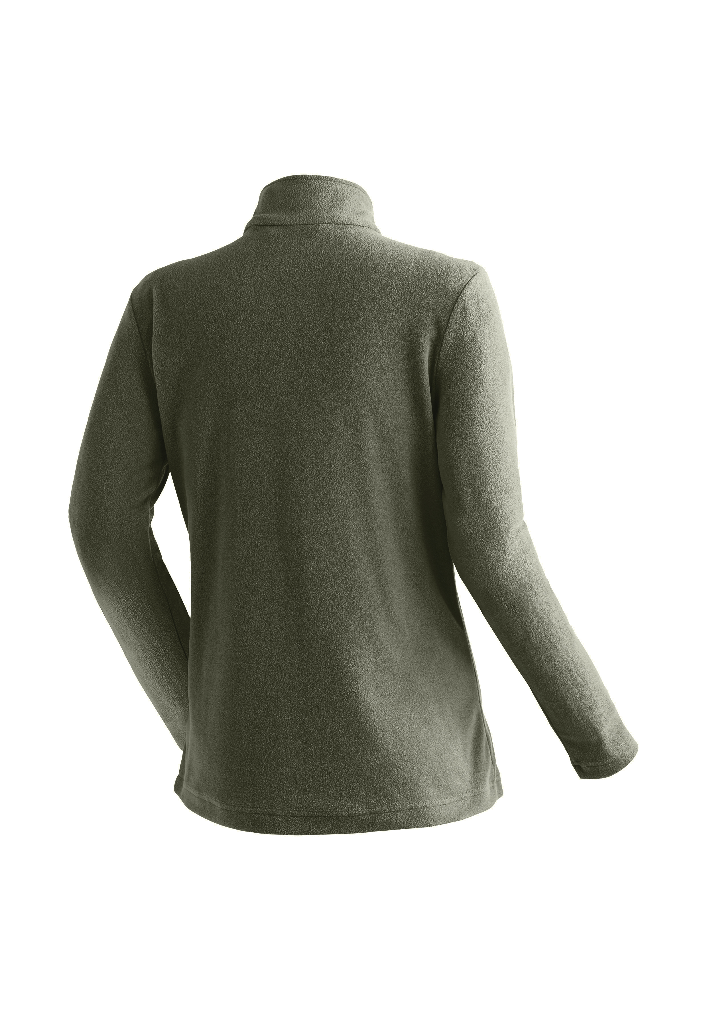 Fleece, Jacket, Langearm, Grün, Weich