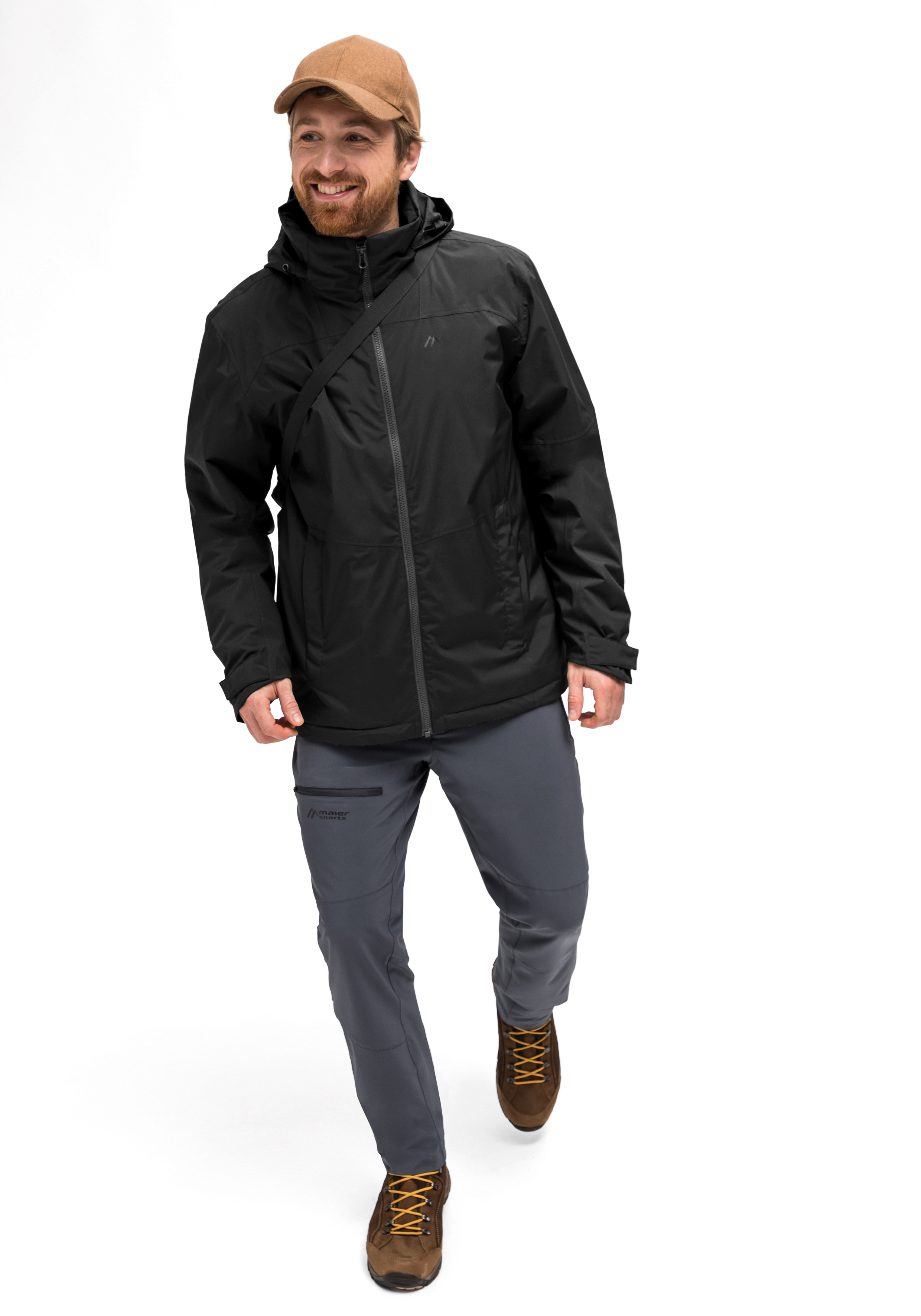 Metor Therm Rec M Mantel, Jacke, Erwachsener, Mann, Person, Mantel, Jacke, Erwachsener, Mann, Person, Herrenjacke, Outdoorjacke, Schwarz, Regenjacke, Reißverschluss