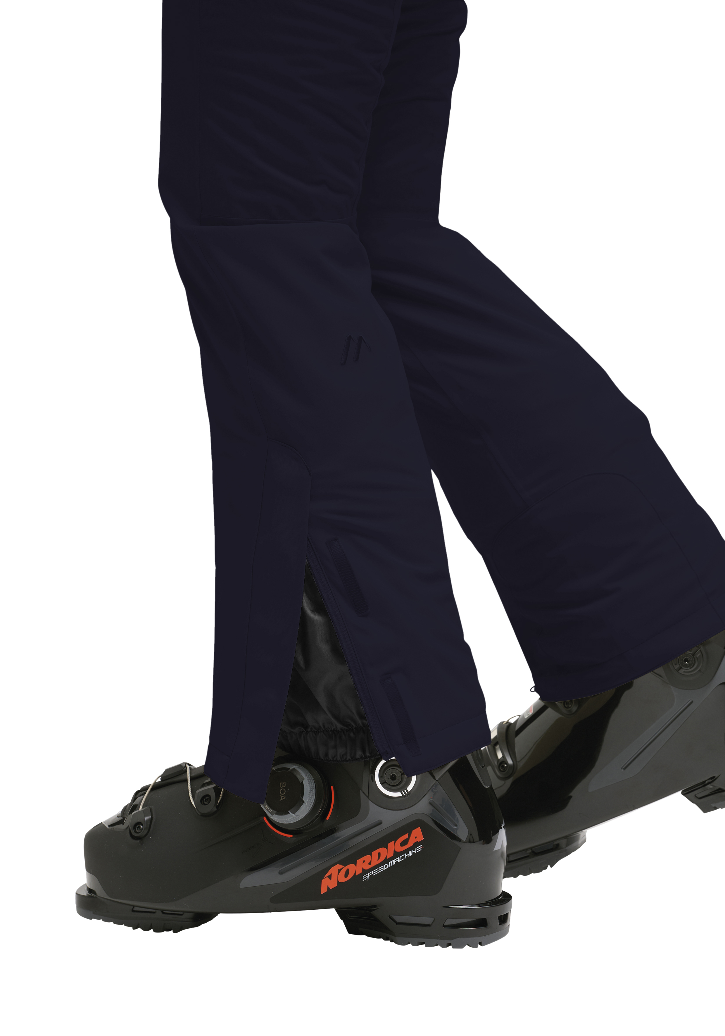 Skihose, gefütterte Hose, wasserdicht, marineblau, Beinreißverschluss