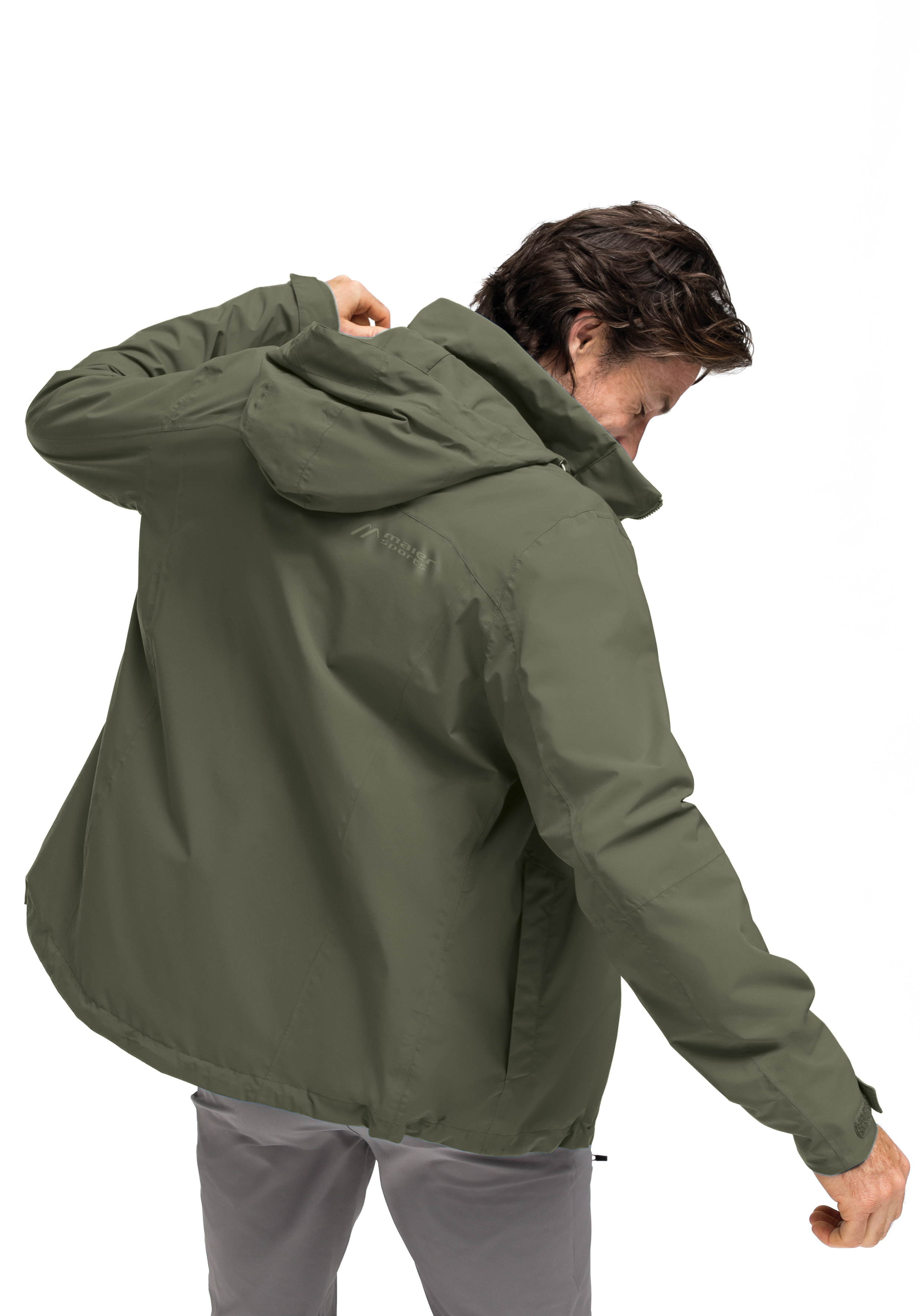 Hoodie, Jacket, Olive green, Windbreaker, Hooded