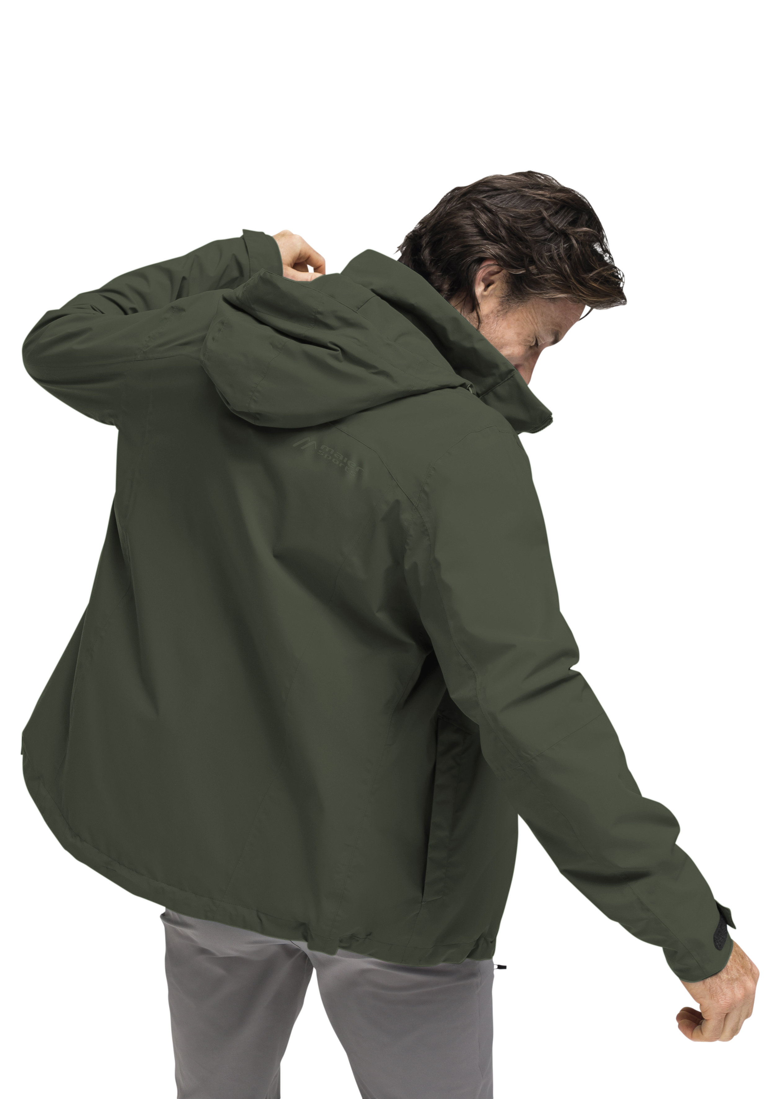 Metor rec M Hoodie, Jacket, Olive green, Windbreaker, Hooded, Hoodie, Hooded jacket, Olivgrün, Windbreaker, Rückansicht