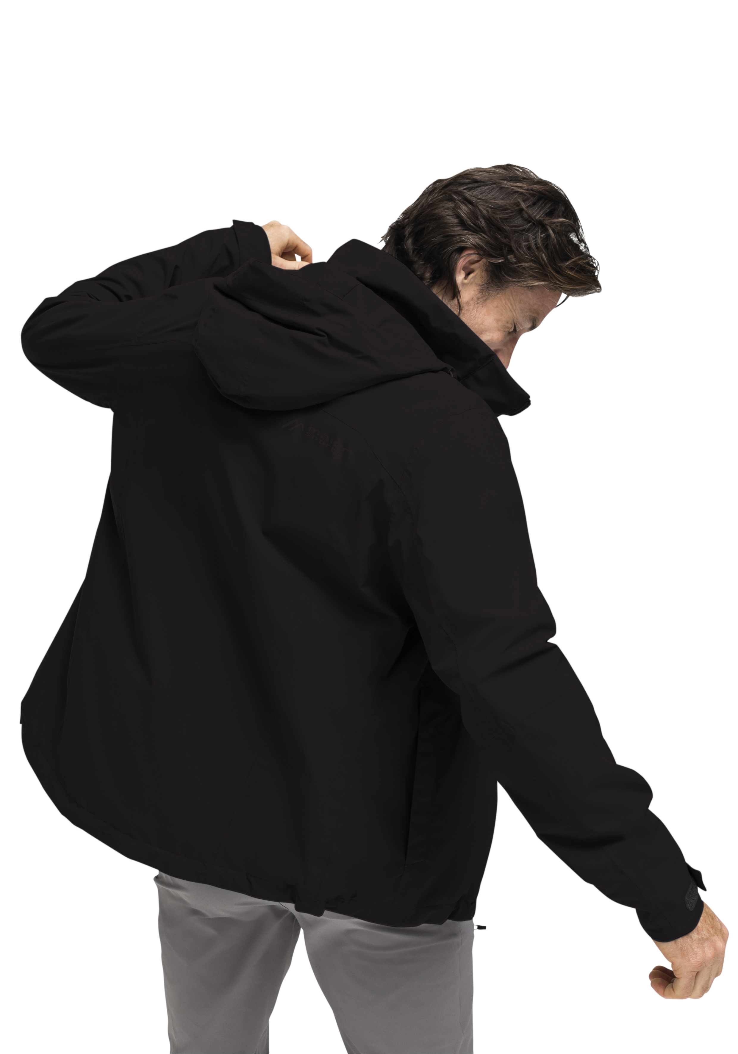 Metor rec M Jacke, Hoodie, Windbreaker, Schwarz, Kapuze