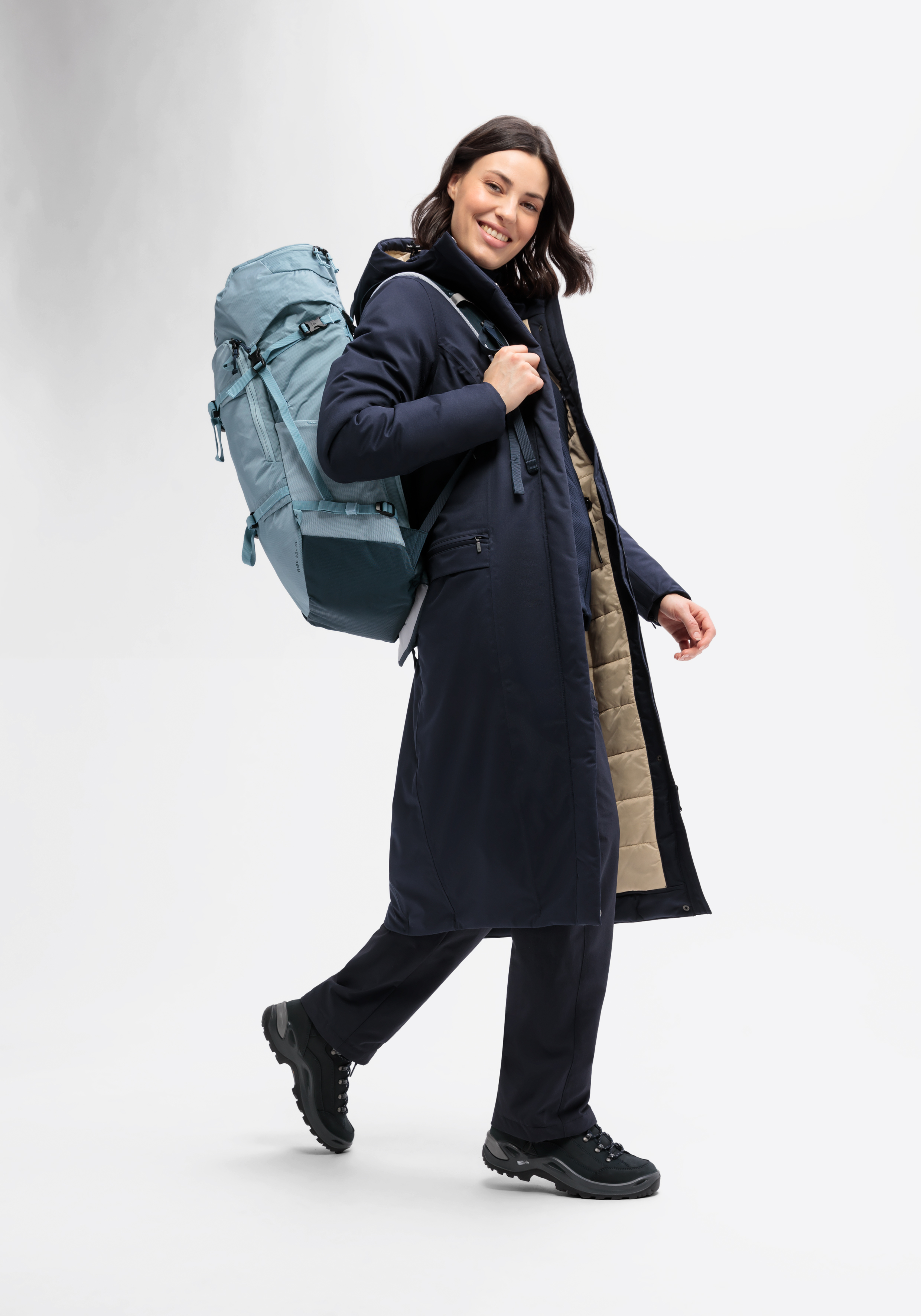 Mantel, Tasche, Person, Schuh