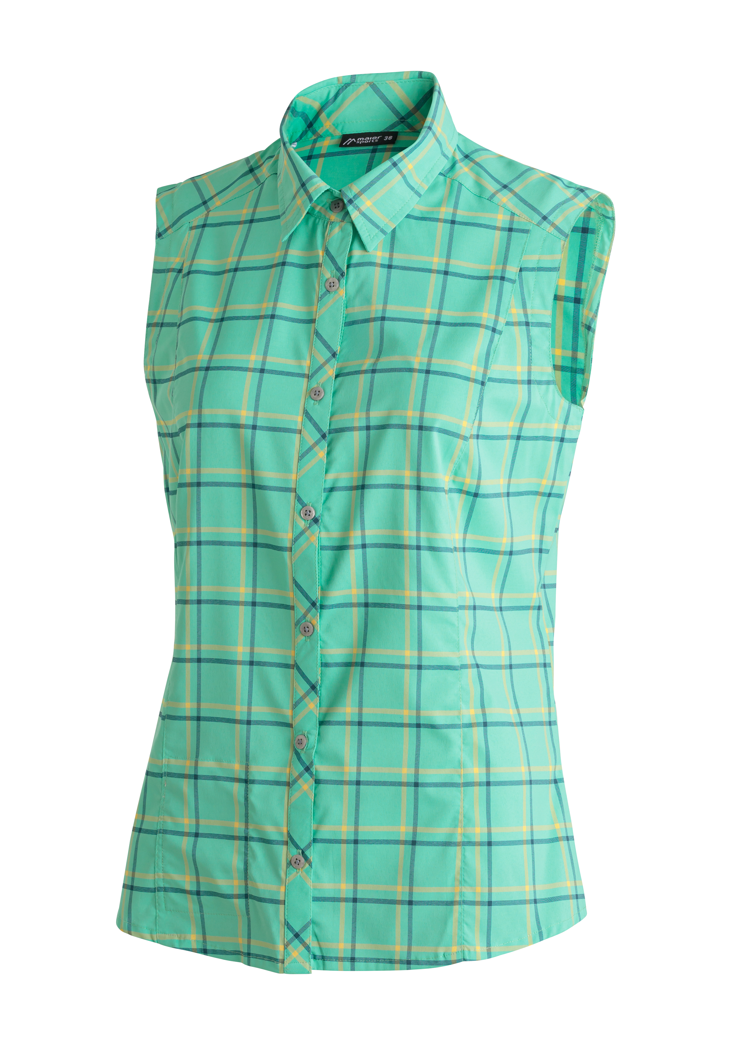 plaid, tank, button-down, shirt, green-yellow