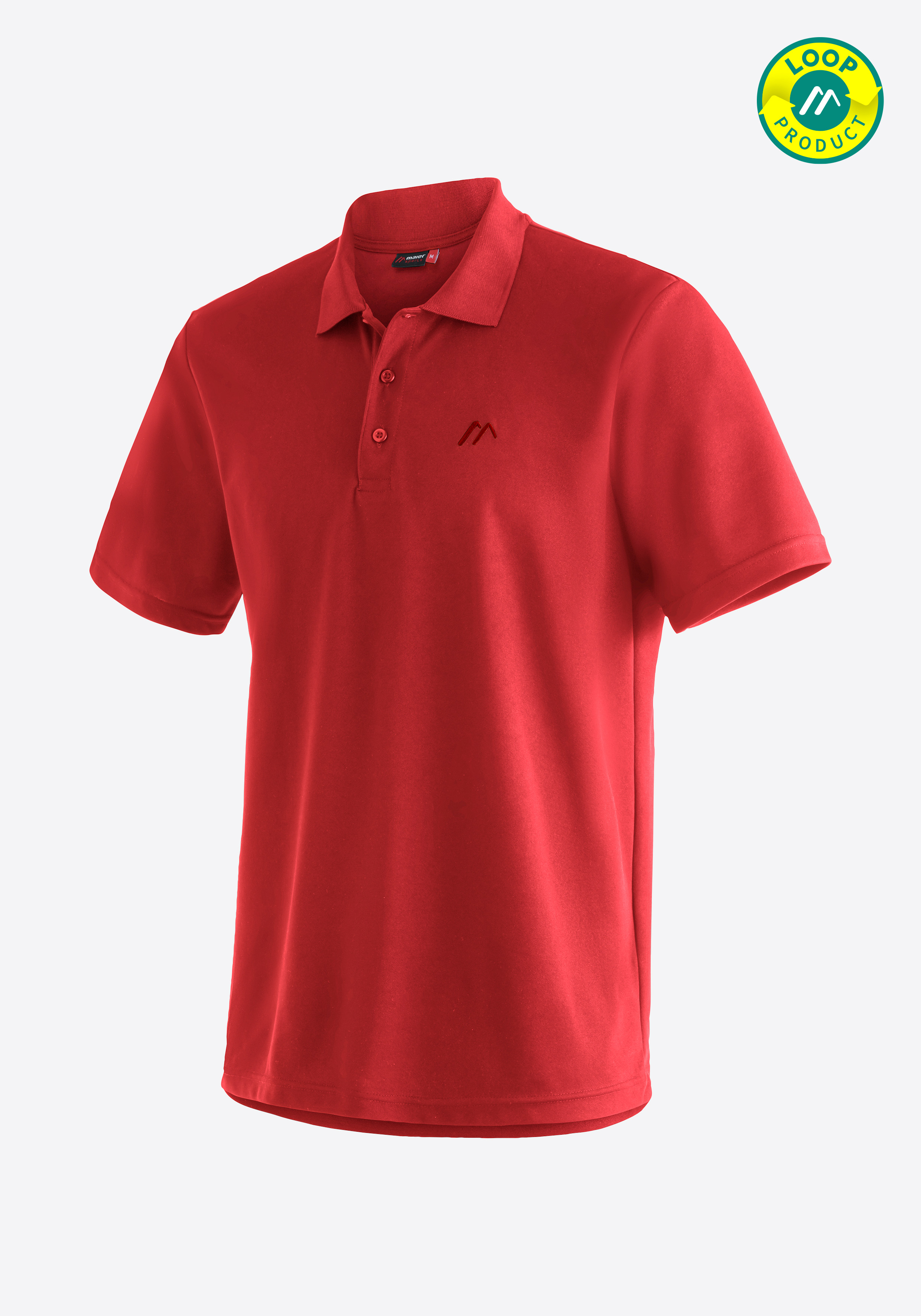 Ulrich Polohemd, Rot, Kurzarm, Piqué, Logo
