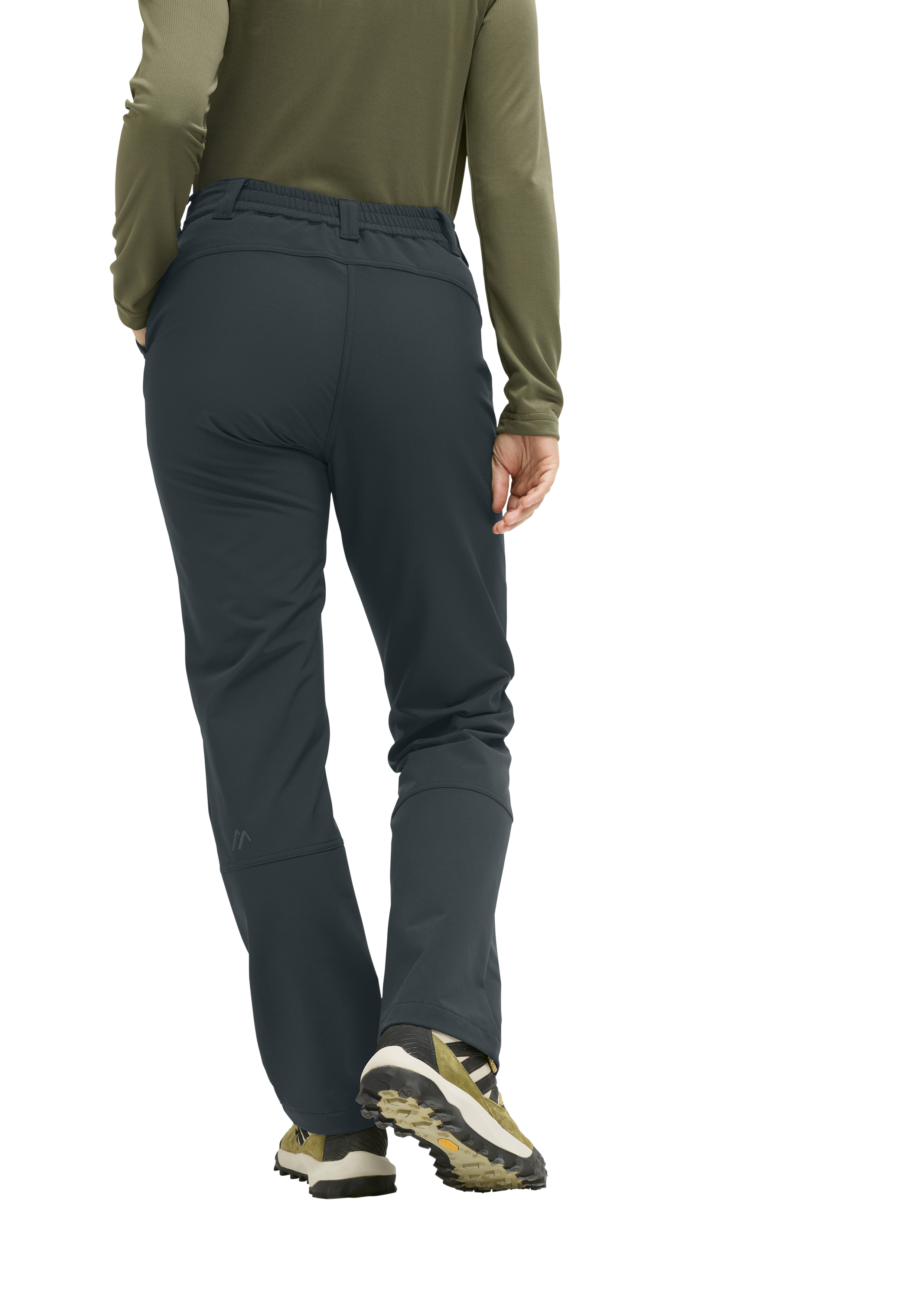 Hose, Outdoor, Softshell, Grau, Elastisch