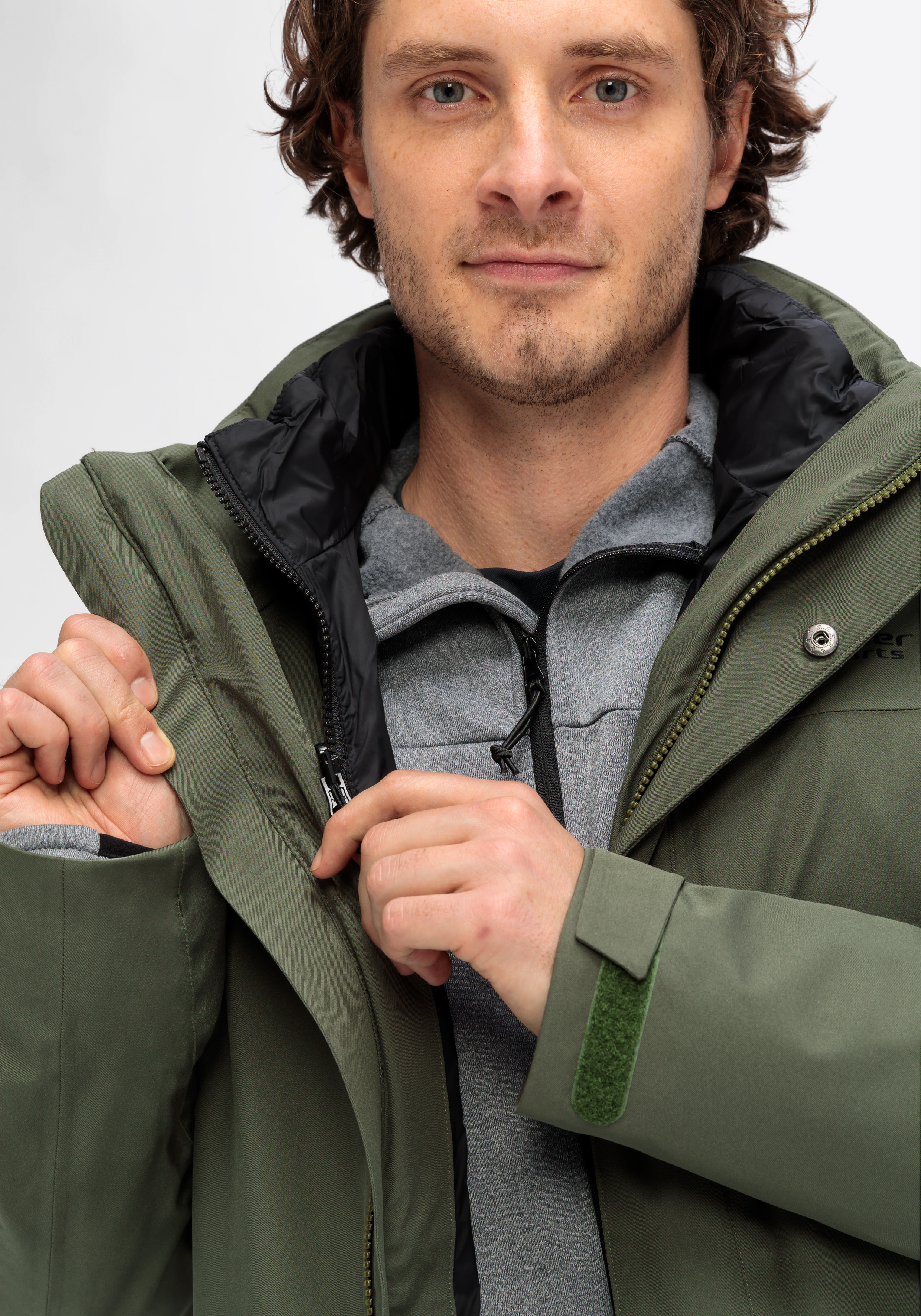 Stepp Jacke Green Goose Leichte Steppjacke Peyor 3in1 Green Goose