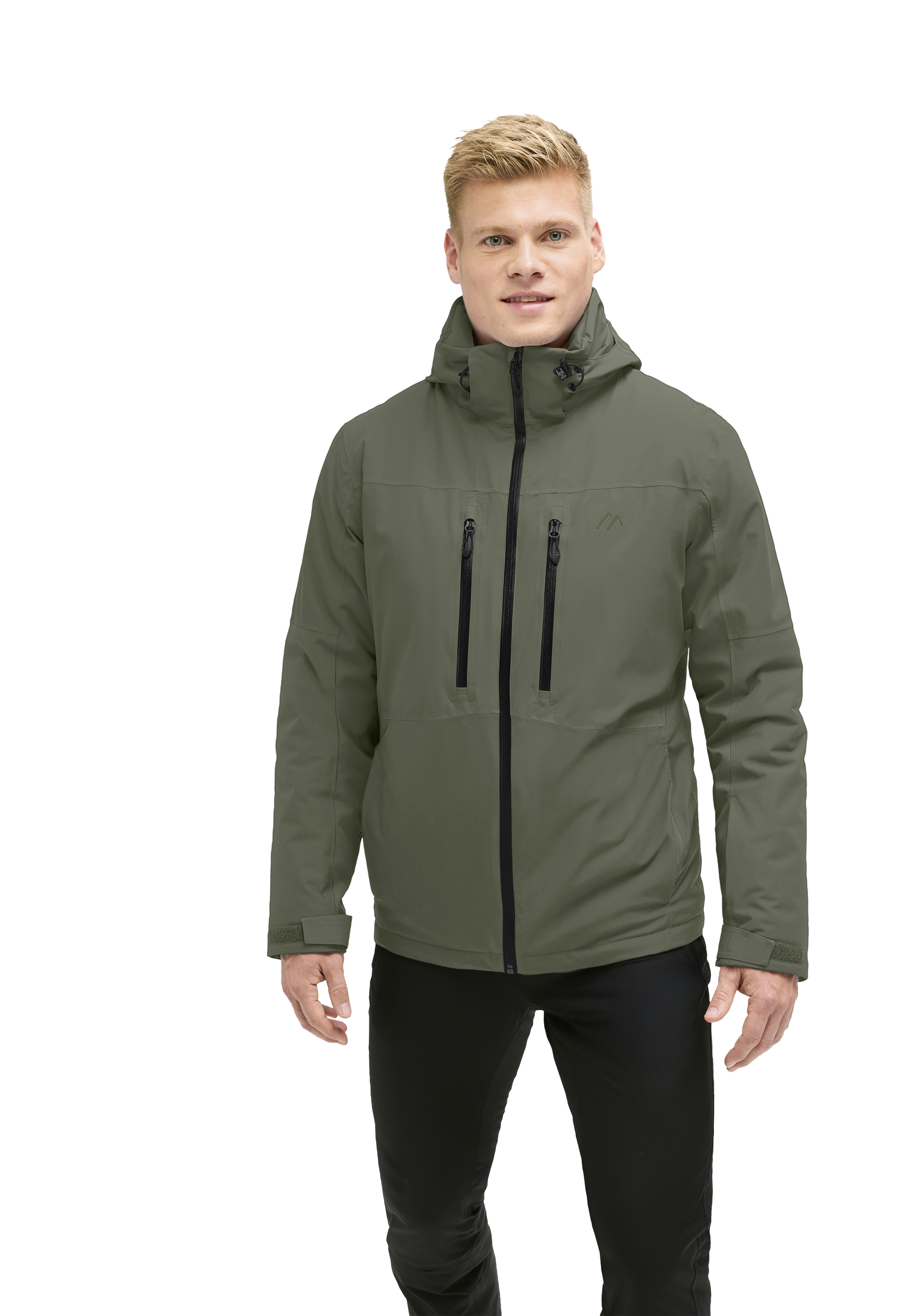 Herrenjacke, Outdoorjacke, Olivegrün, Softshell, Wasserabweisend