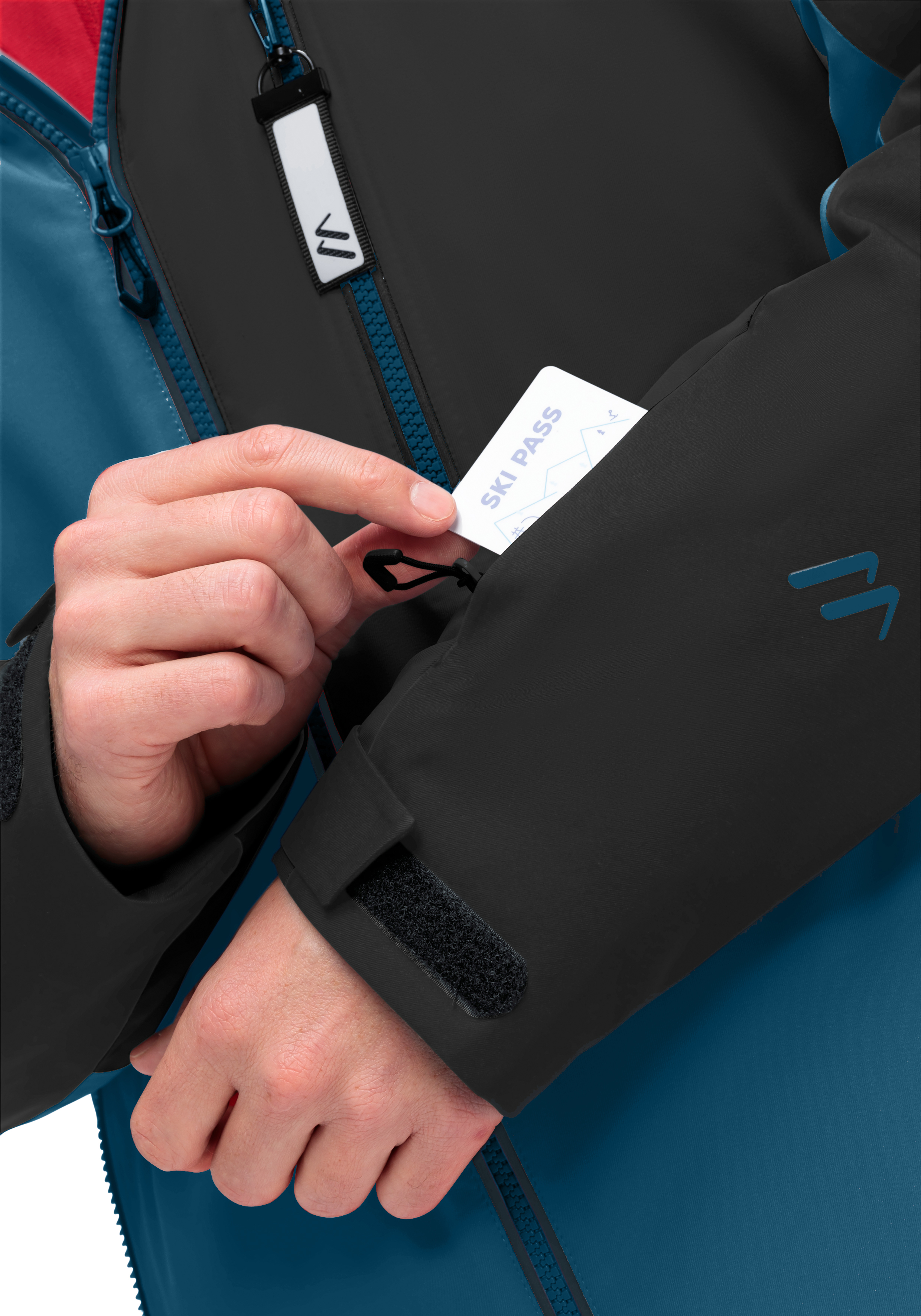 Bekleidung, Mantel, Text, Person, Jacke, ski pass, card slot, jacke, Reißverschlusstasche, Außerhalbbekleidung