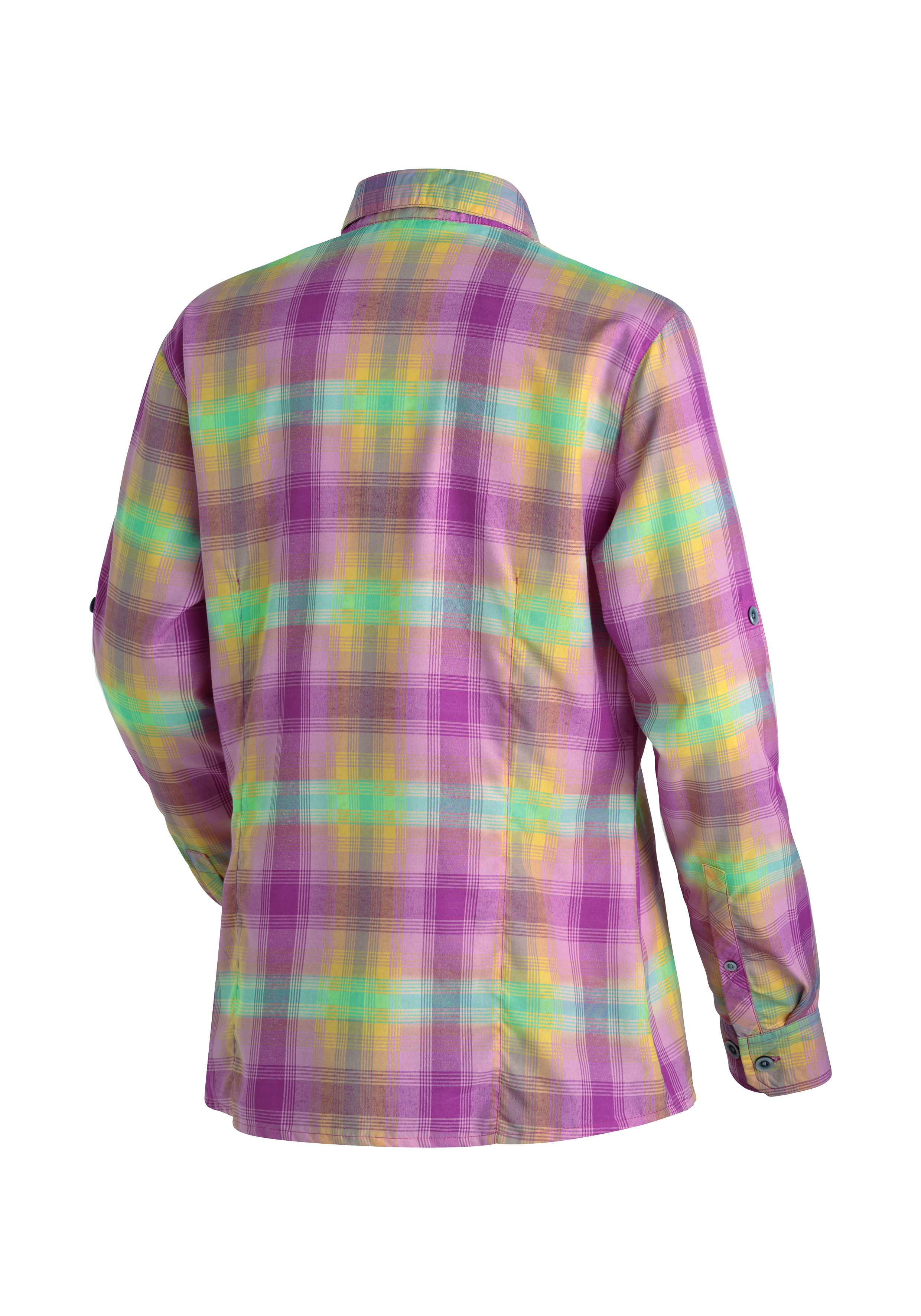 Plaid, Hemd, Langarm, Mehrfarbig, Stoff