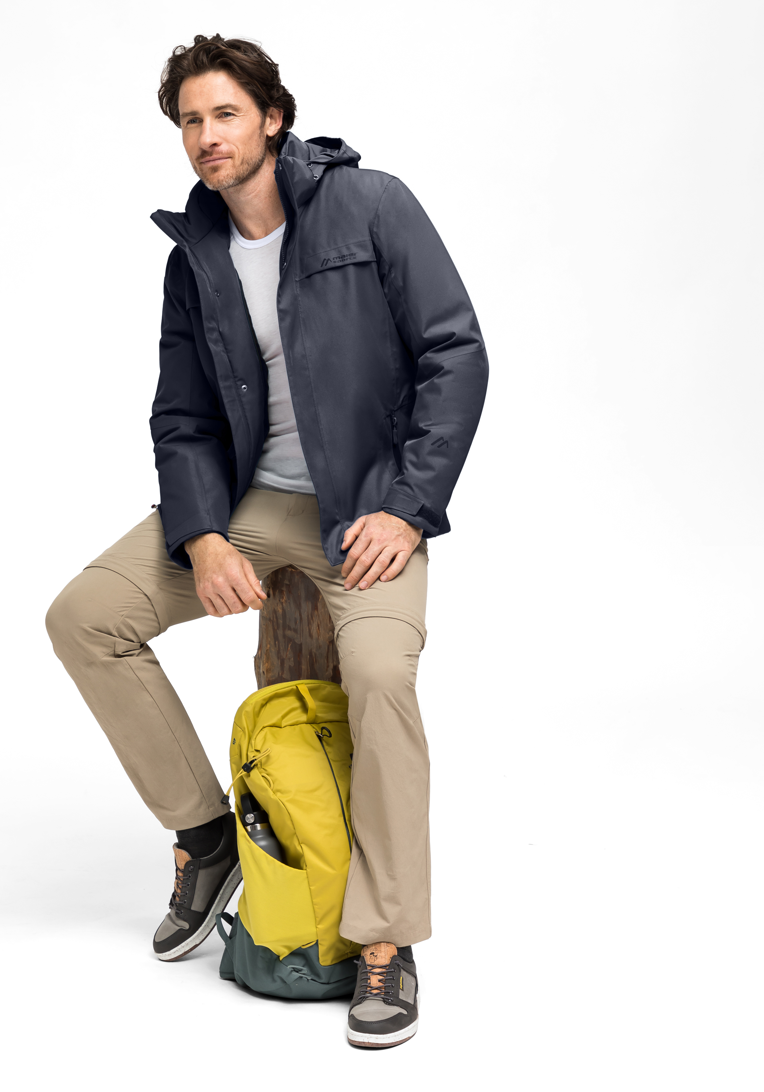 Peyor M Mantel, Jacke, Erwachsener, Mann, Person, Regenjacke, Herrenjacke, Navy, Outdoor, HosenPartner