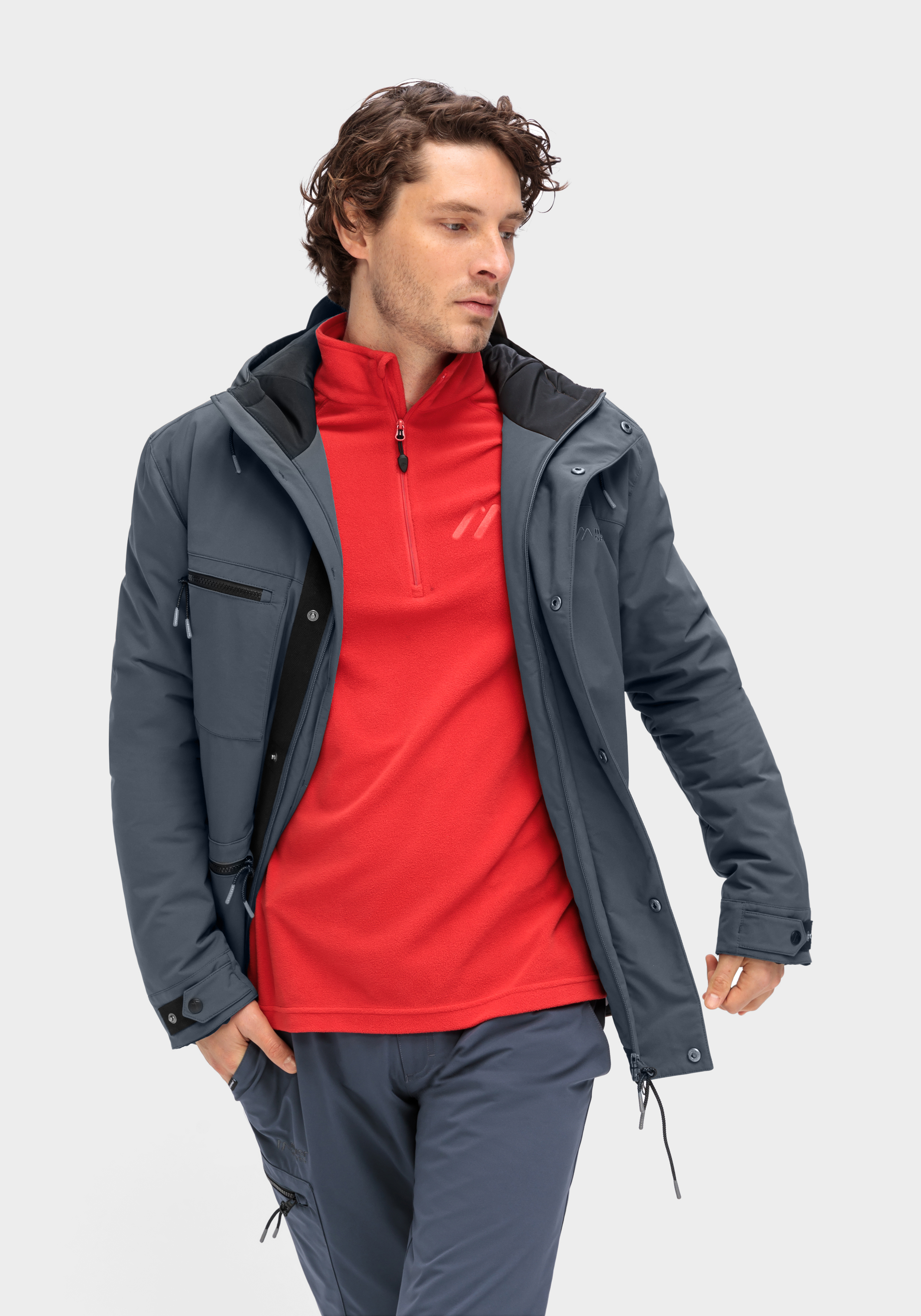 Mantel, Jacke, Fleece, Mann, Person