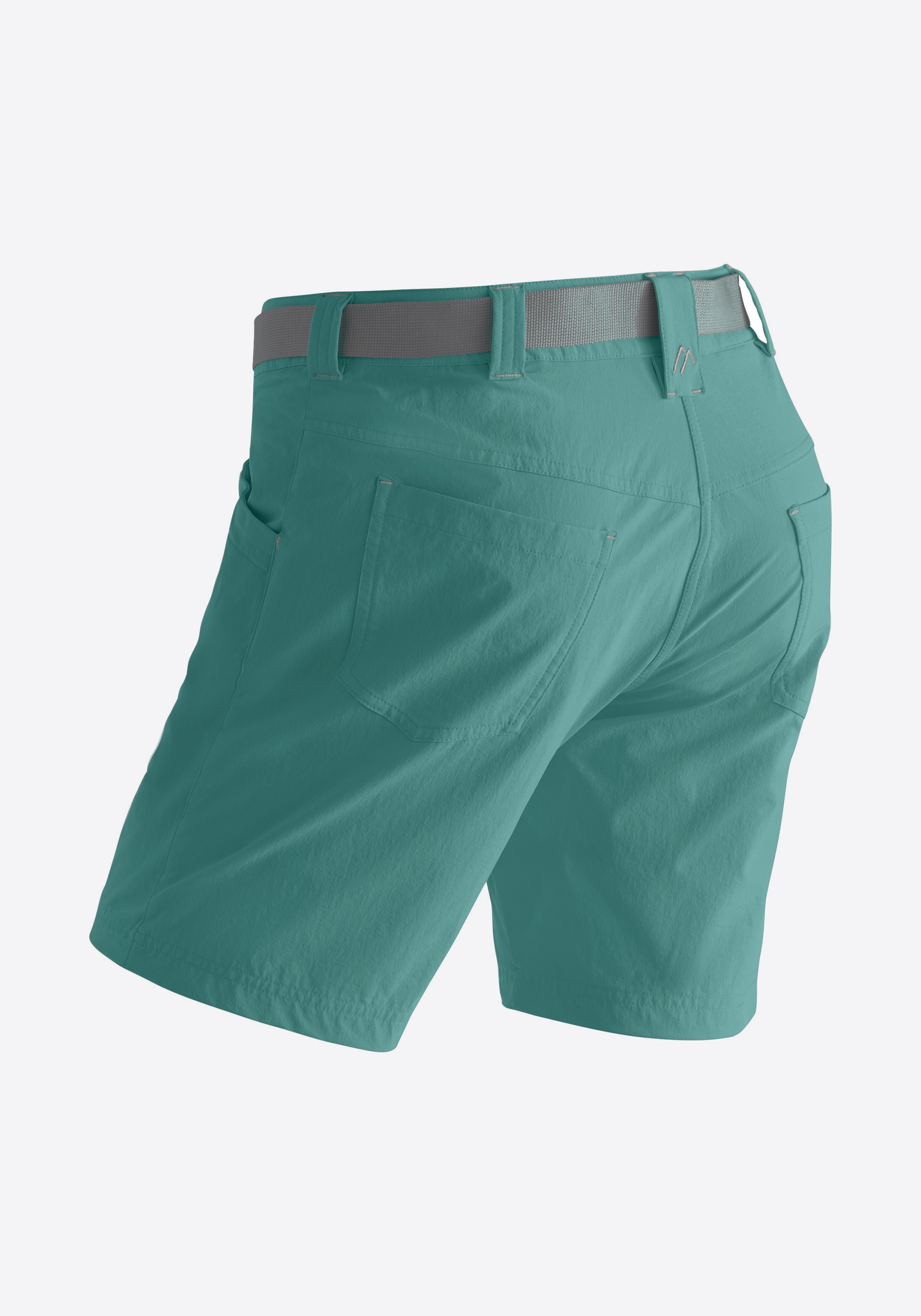 Shorts, Teal, Rückentasche, Gürtel, Casual