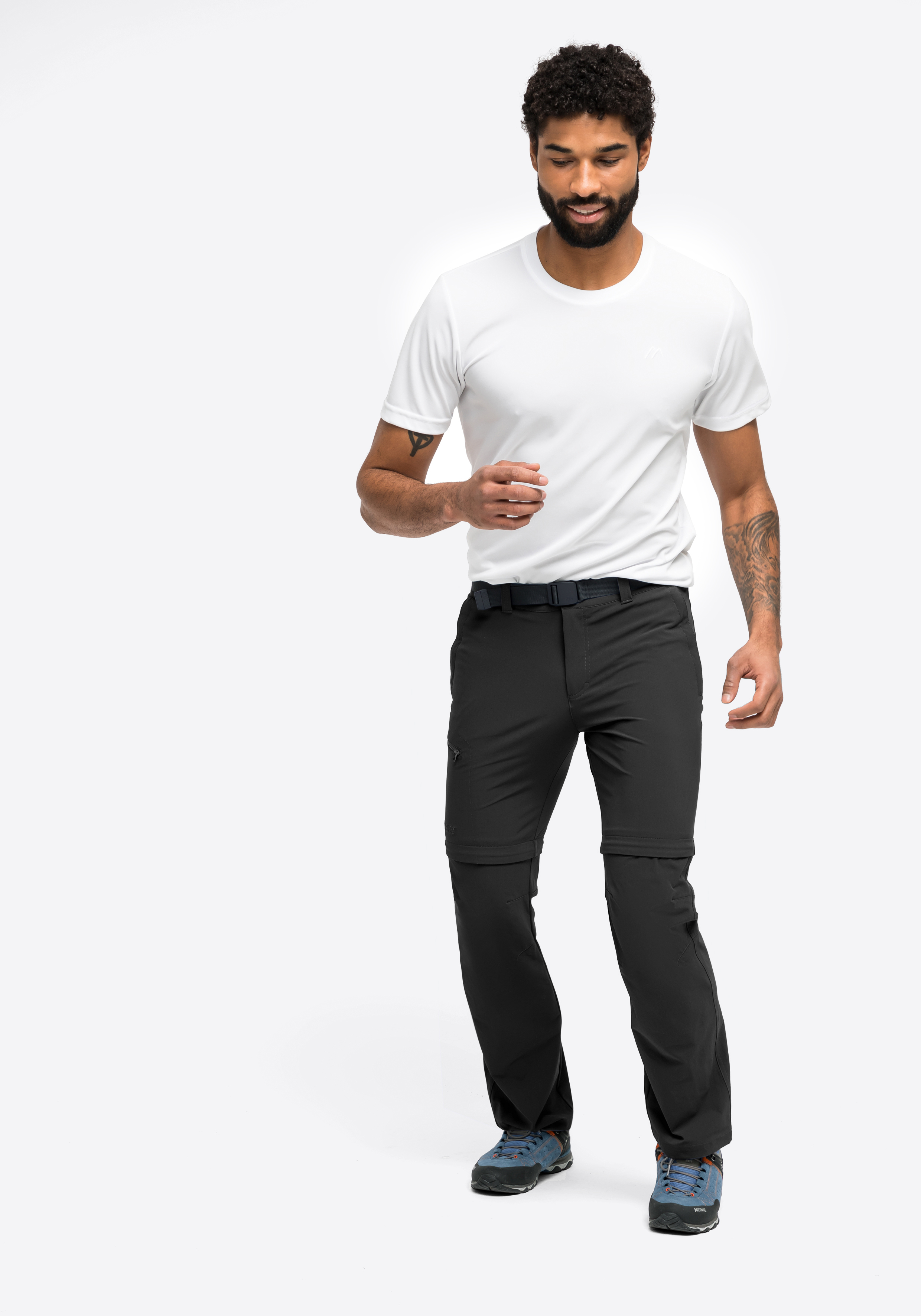 T-shirt, Hosen, Person, Stehend, Mann