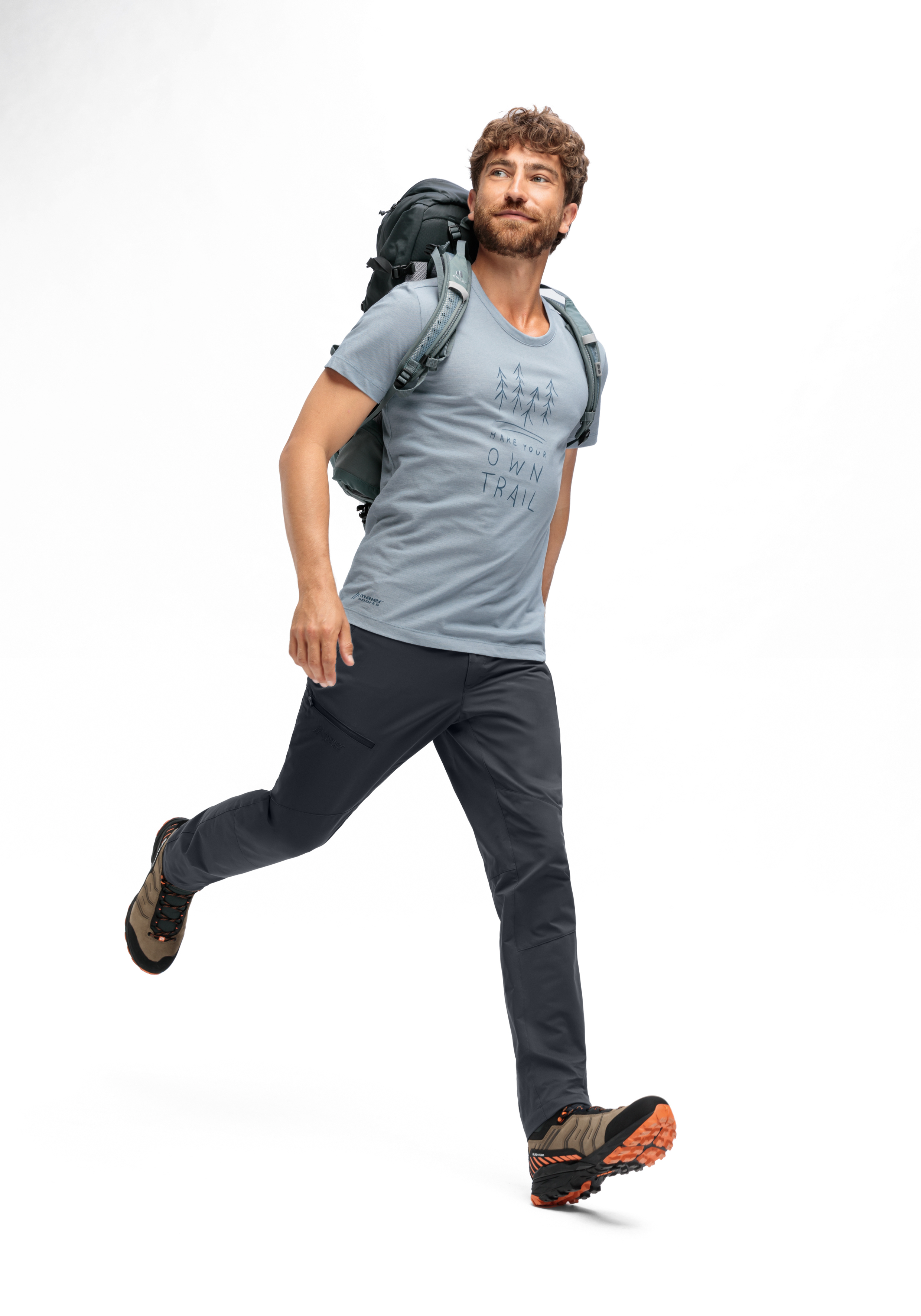 Nil LP Hiking T-Shirt, Forest Graphic, Rucksack, Trail Shoes, Outdoor Pants, T-Shirt, Rucksack, Hiking pants, Trail shoes, Wandern