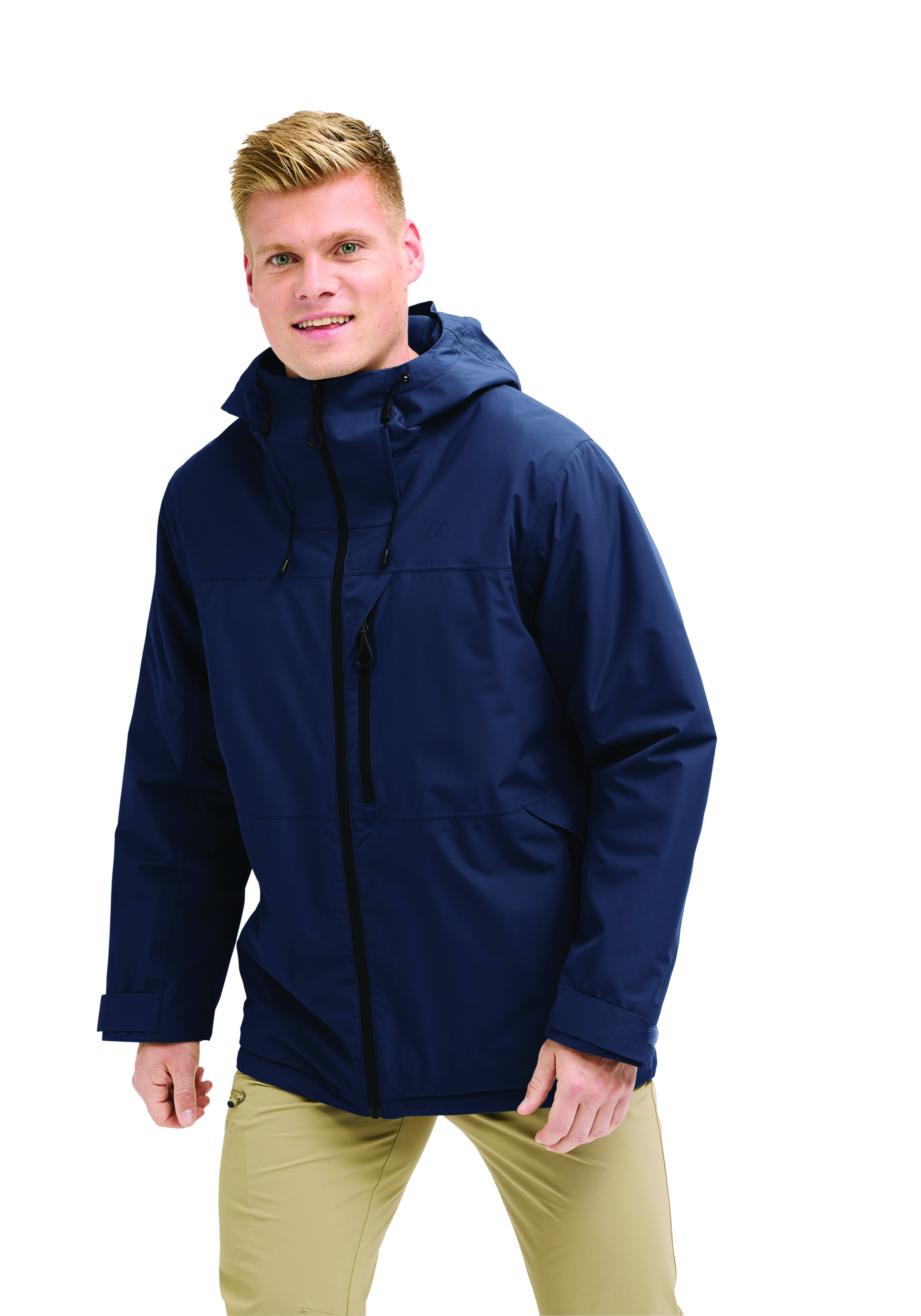 Herrenjacke, Navy, Regenjacke, Kapuzenjacke, Reißverschluss