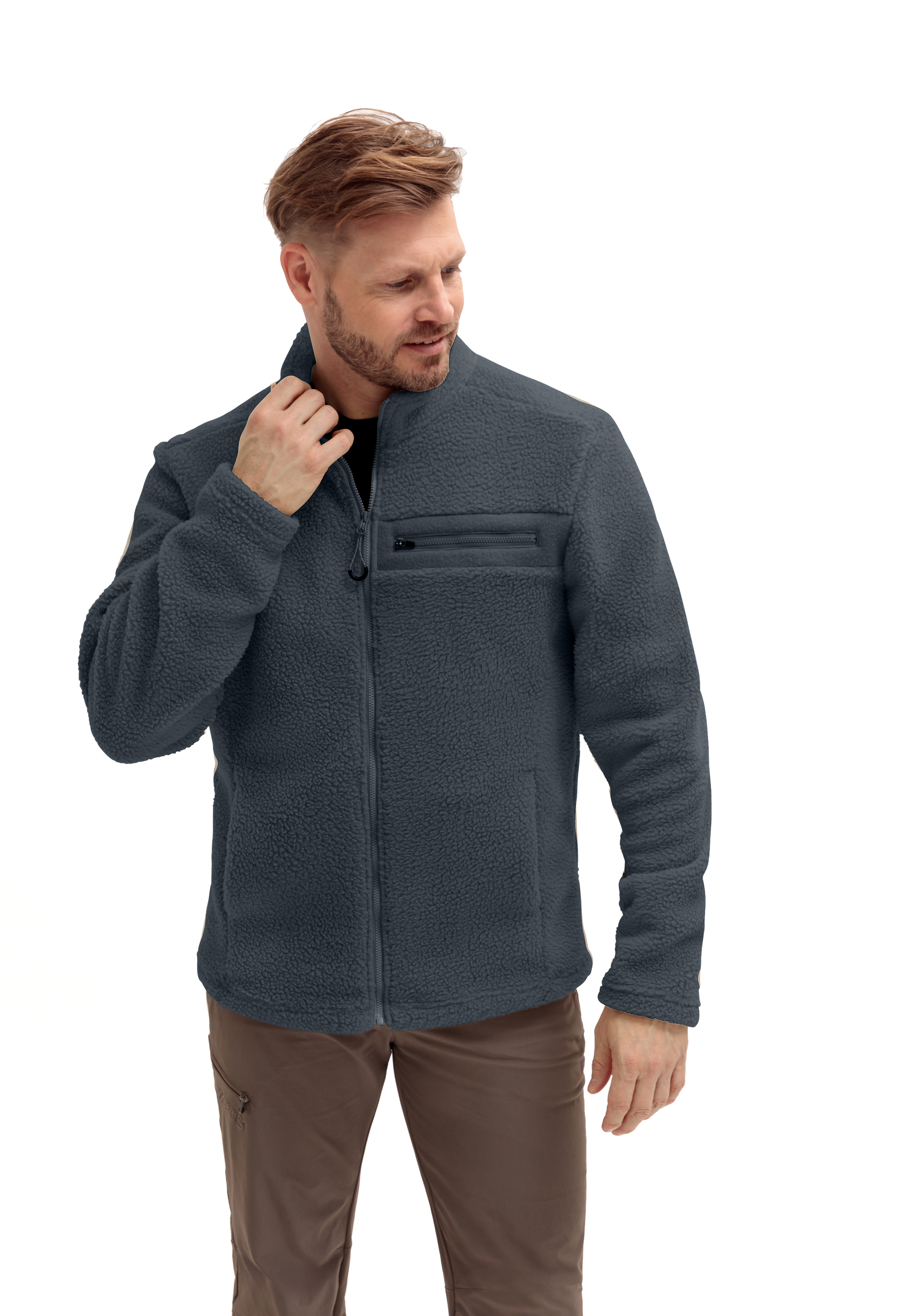 Racka M Vlies, Mantel, Jacke, Mann, Person, Fleece-Jacke, Reißverschluss-Jacke, Brusttasche, Stehkragen, Langarm, Fleece-Jacke, Voll-Reißverschluss, Brusttasche, Lange Ärmel, Männer