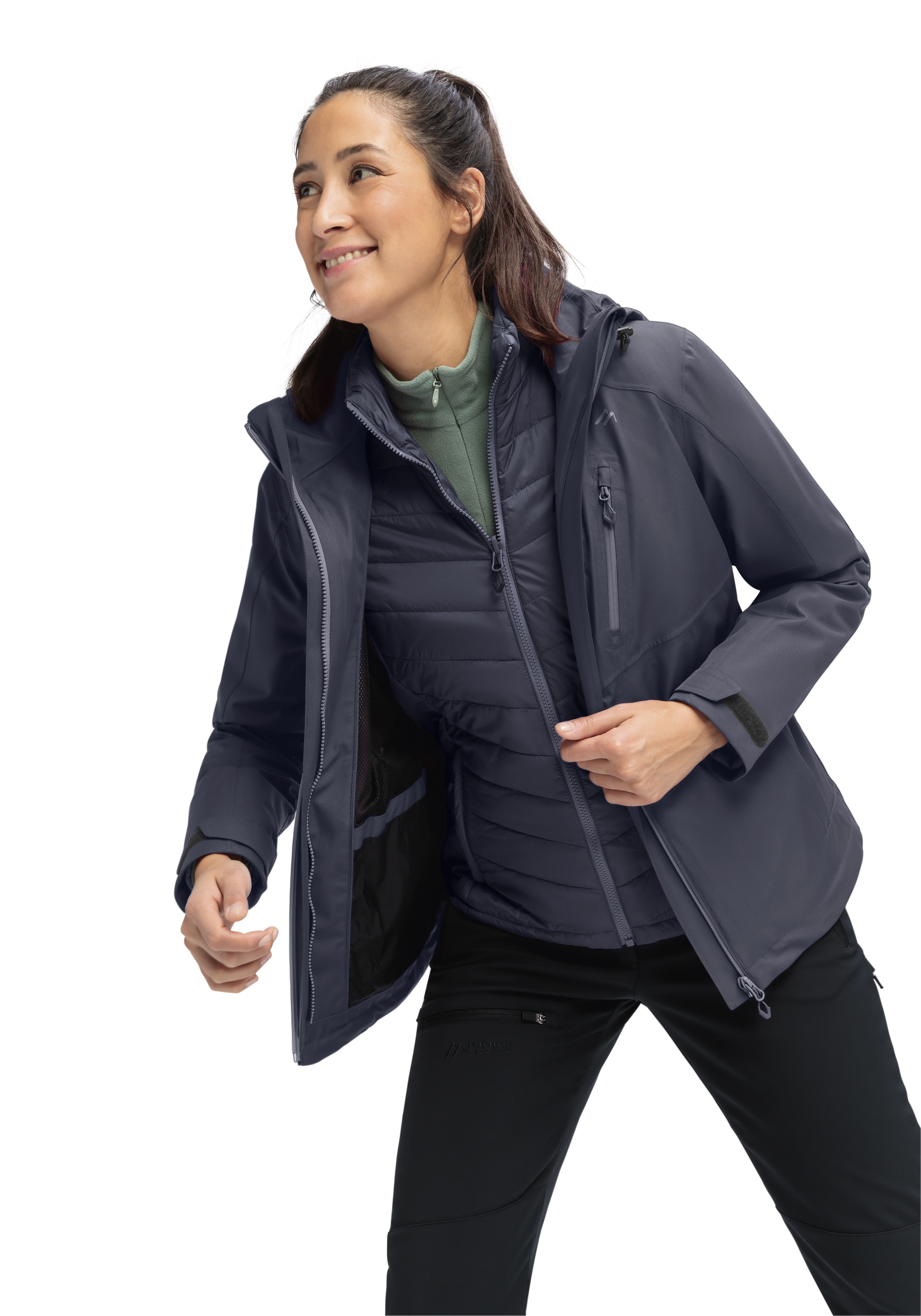 jacke, Outdoorjacke, Damen, Daunenjacke, Reißverschluss