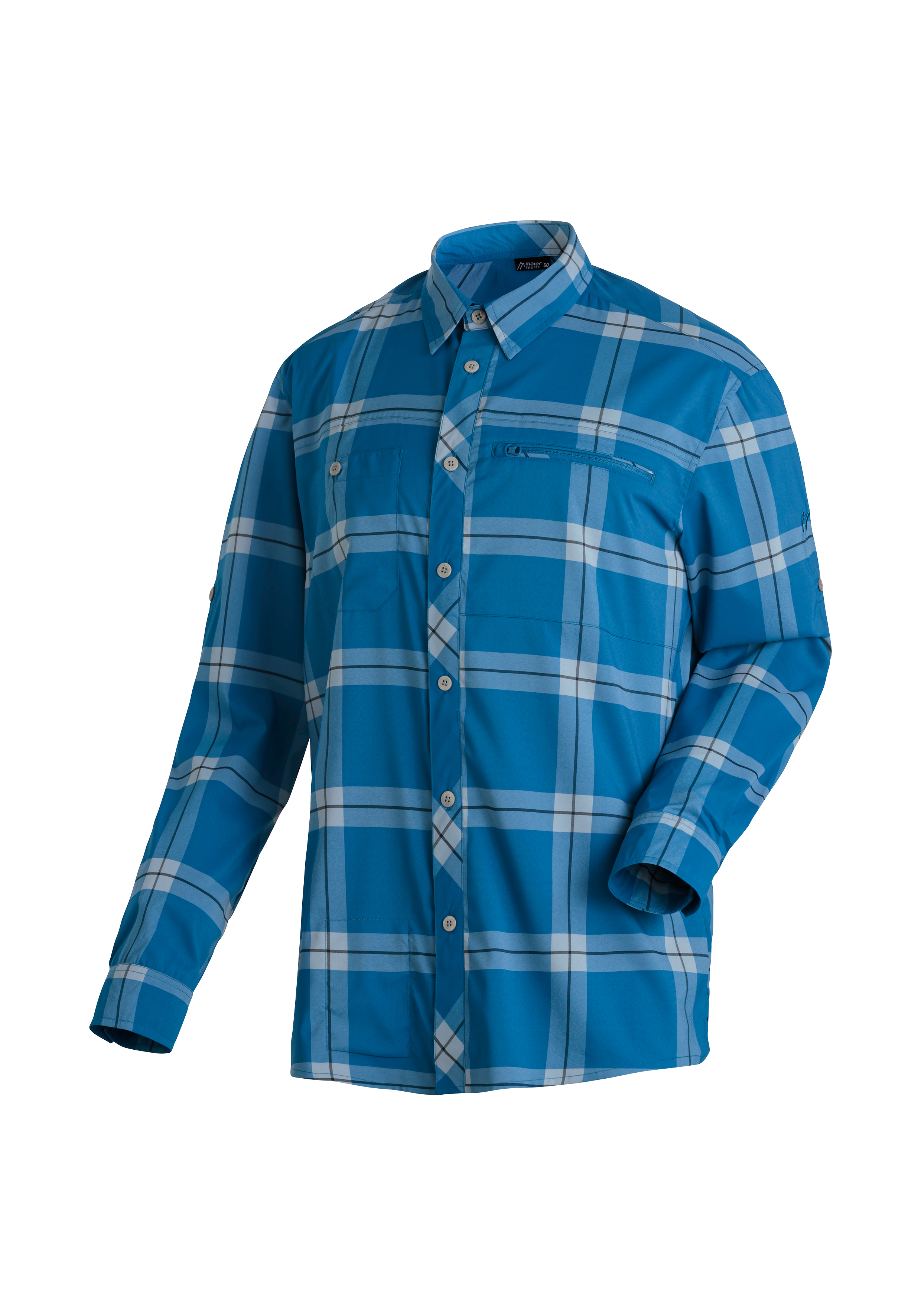 Kasen L/S M Hemd, Plaid, Langarm, Knopfleiste, Brusttasche