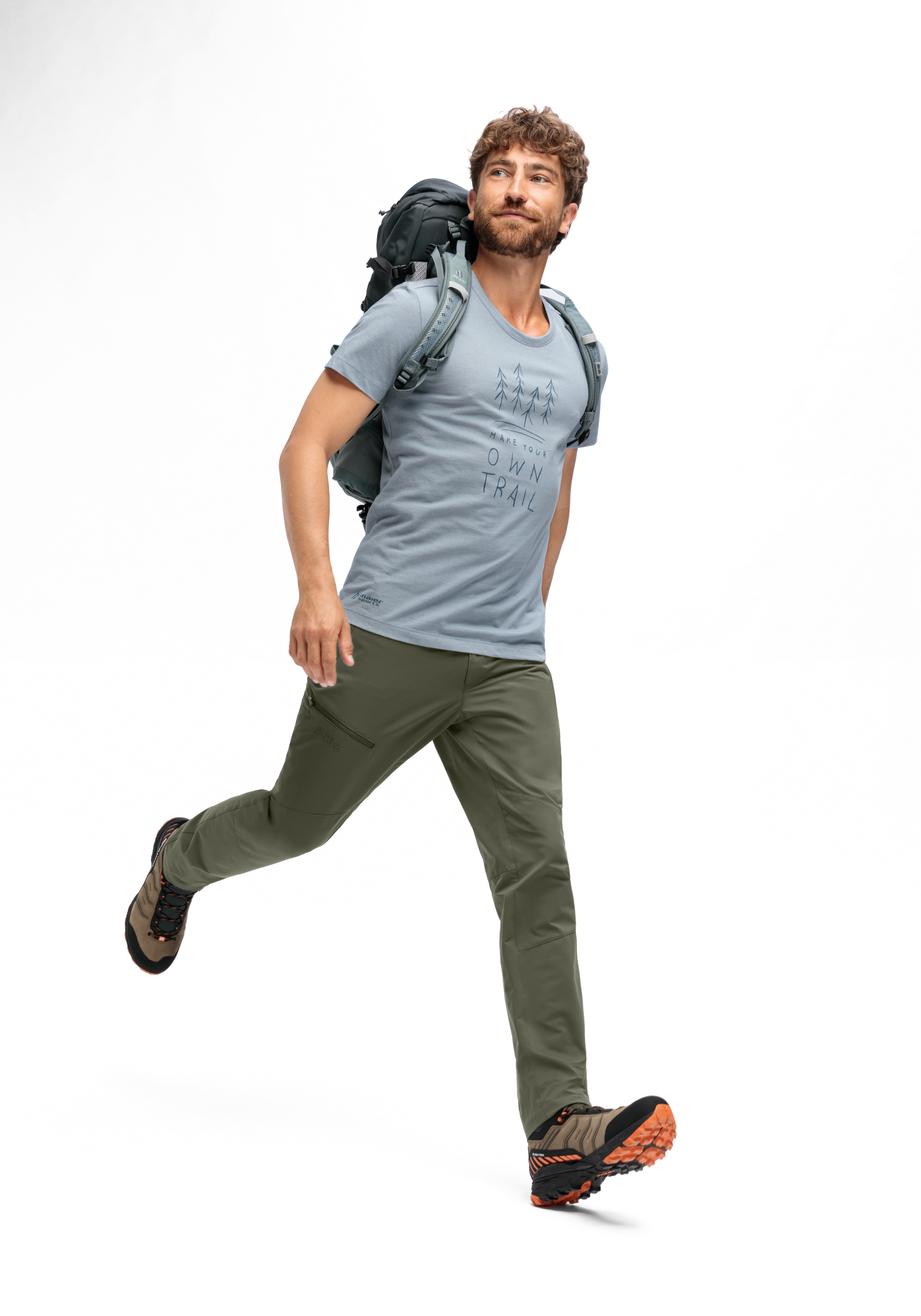 Nil Loop T-Shirt, Rucksack, Hiking pants, Trail outfit, Hiking boots, T-Shirt, Rucksack, Wanderschuhe, Hose, Outdoor-Ausrüstung, Rucksack, Trekkinghose, Hiking-T-Shirt, Trail-Setup, Laufschuhe