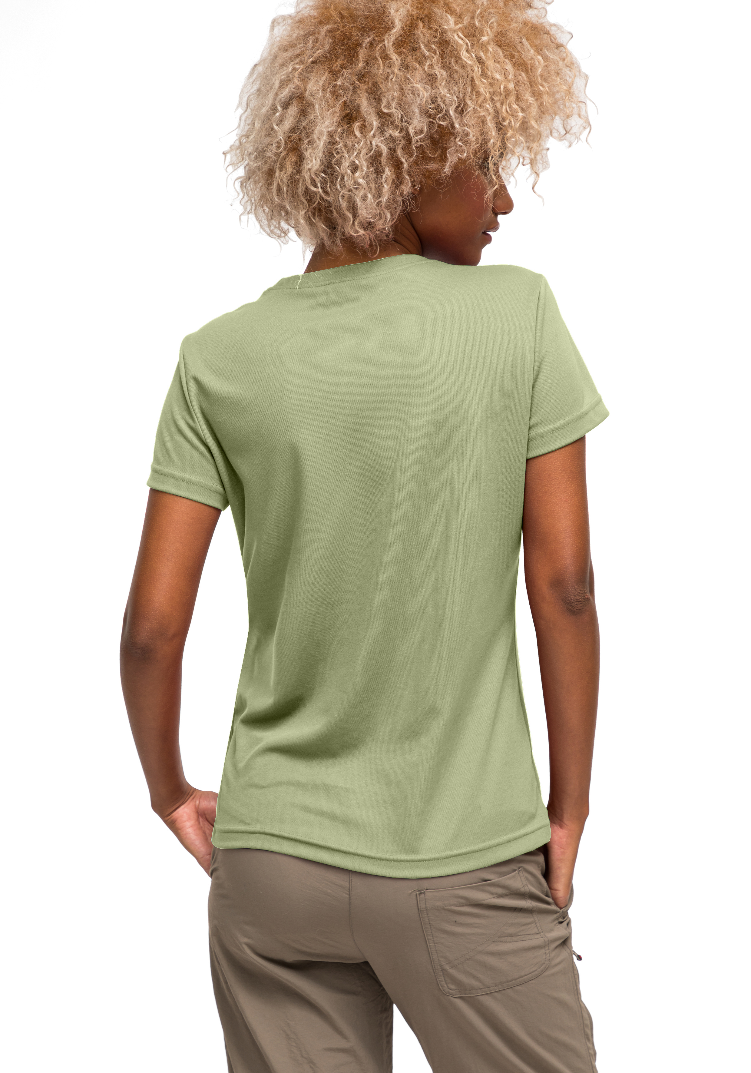 t-shirt, kurzarm, grün, baumwolle, rückseite, T-Shirt, Kurzarm, Grün, Rundhals, Rückenansicht