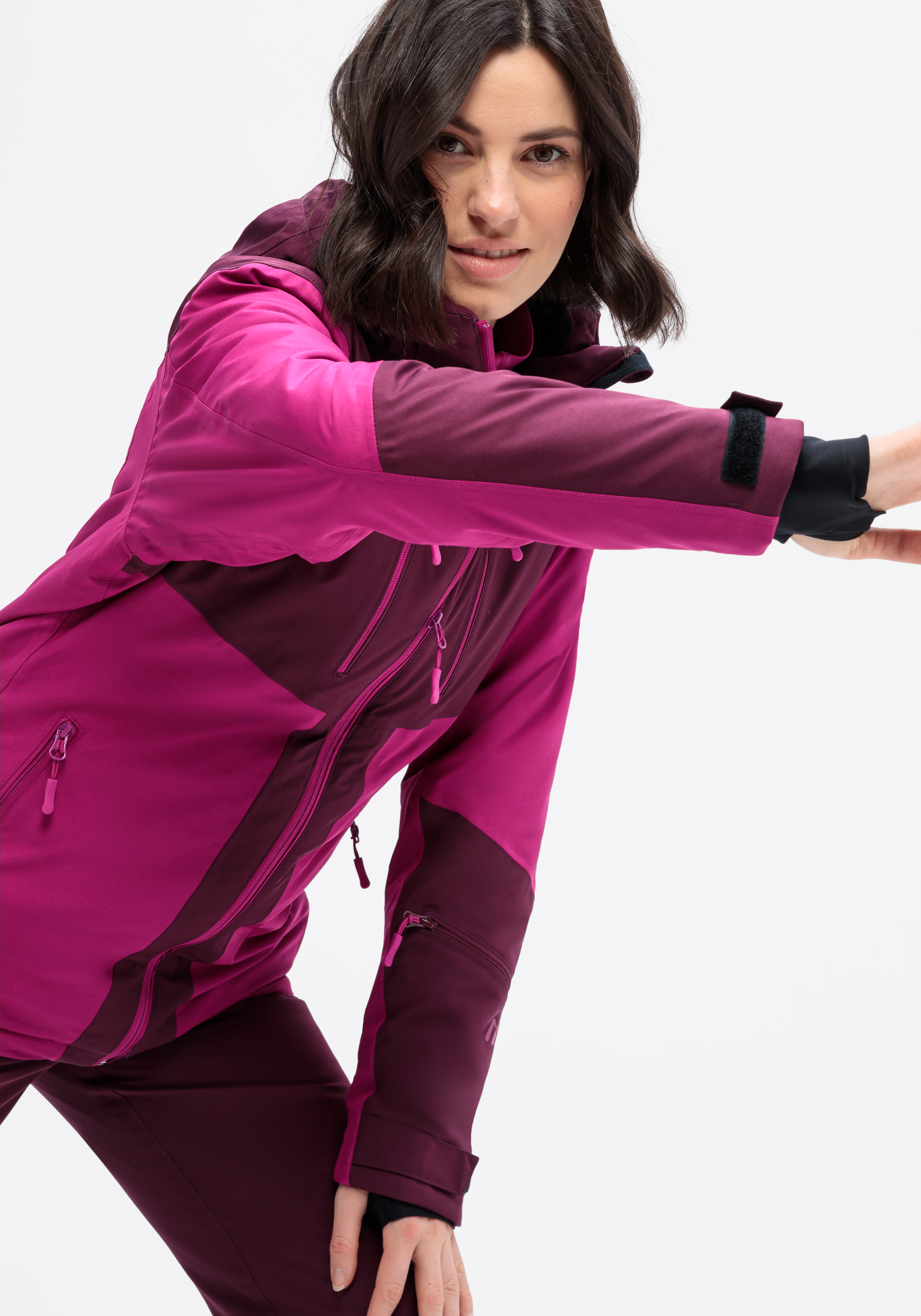 Langarm, Mantel, Jacke, Bluse, Person