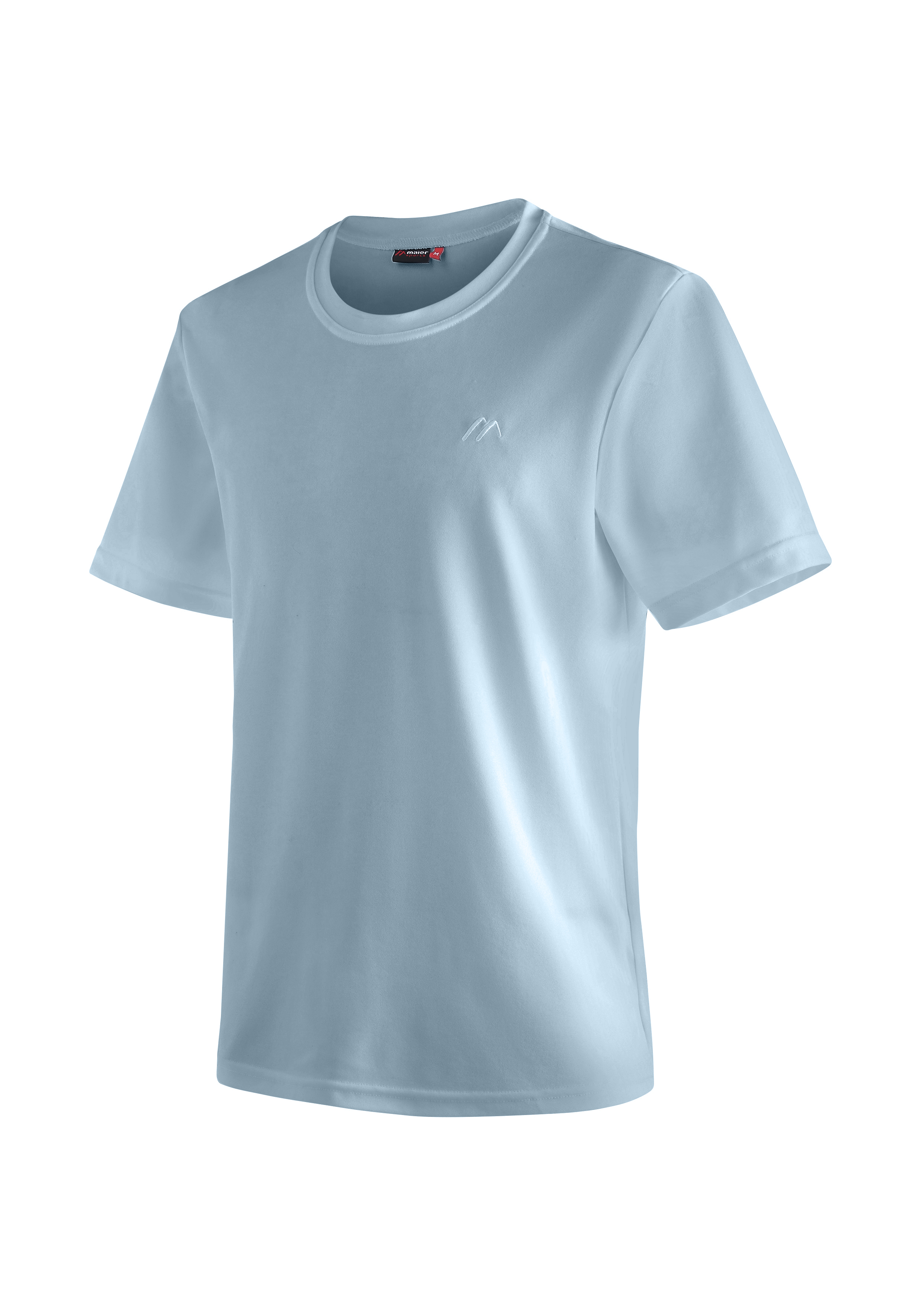Walter T-Shirt, Rundhals, Kurzarm, Hellblau, Minimallogo