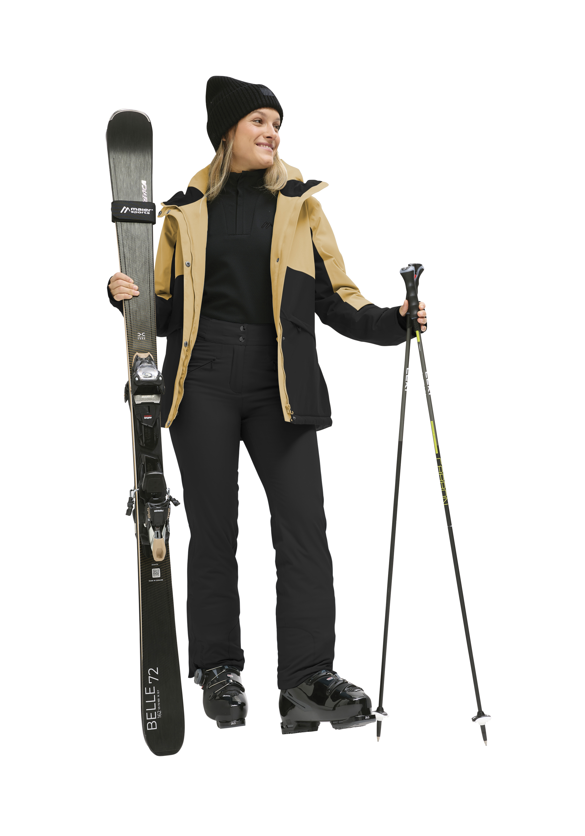 Poiana Skier, Skierin, Ski, Skistiefel, Skistöcke