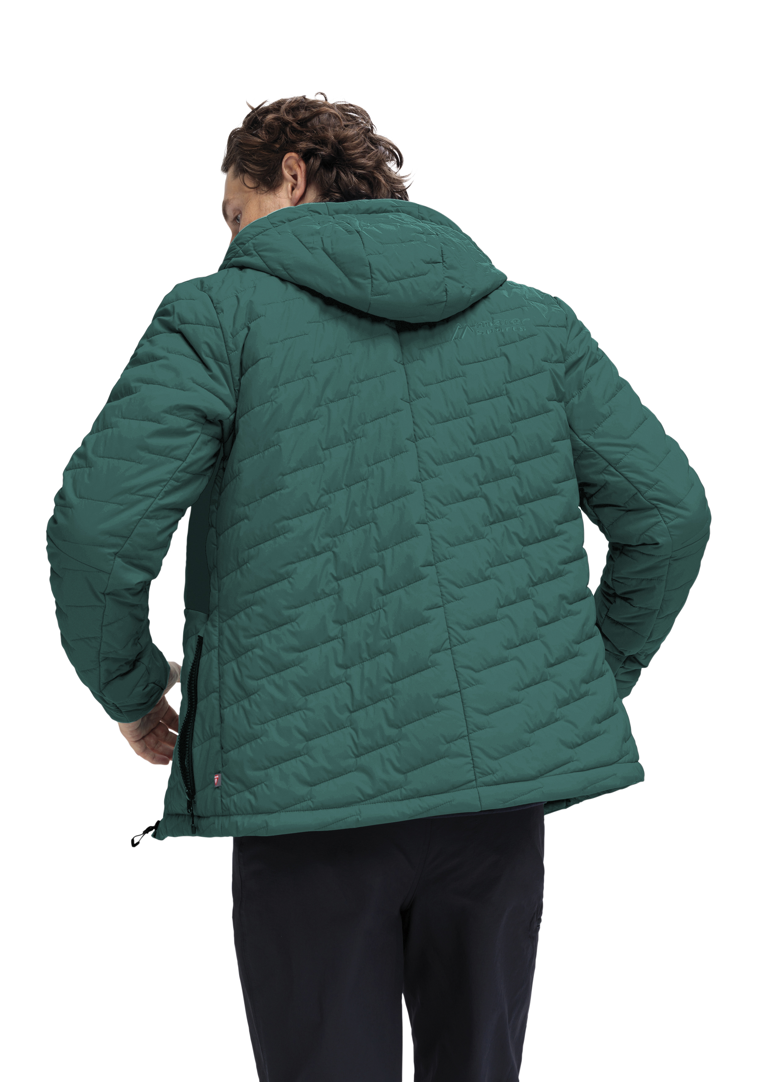 Donovaly M Daunenjacke, Quilted jacket, Hooded jacket, Grün, Seitliche Reißverschlusstaschen