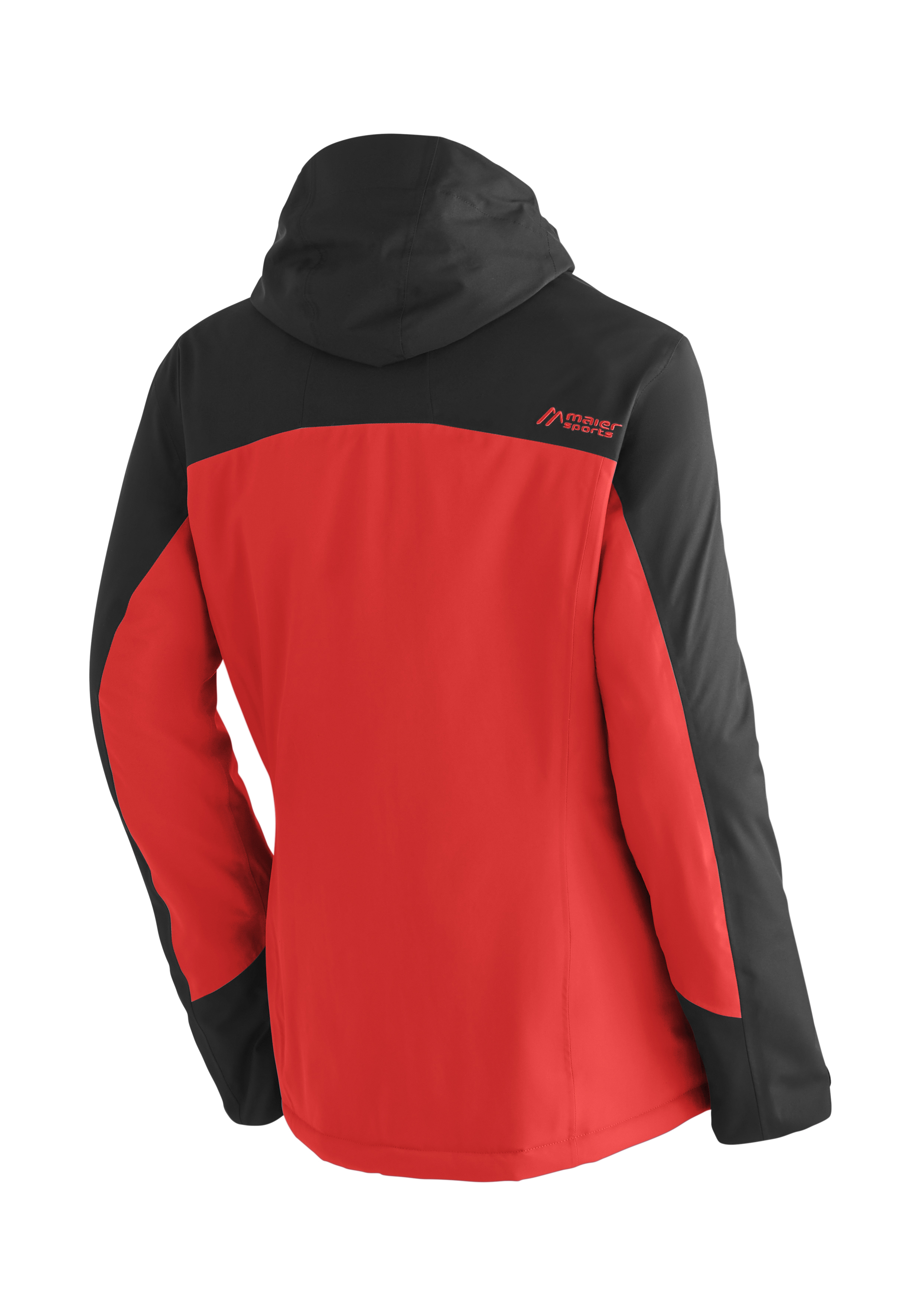 Softshell, Kapuze, Rot, Schwarz, Jacke