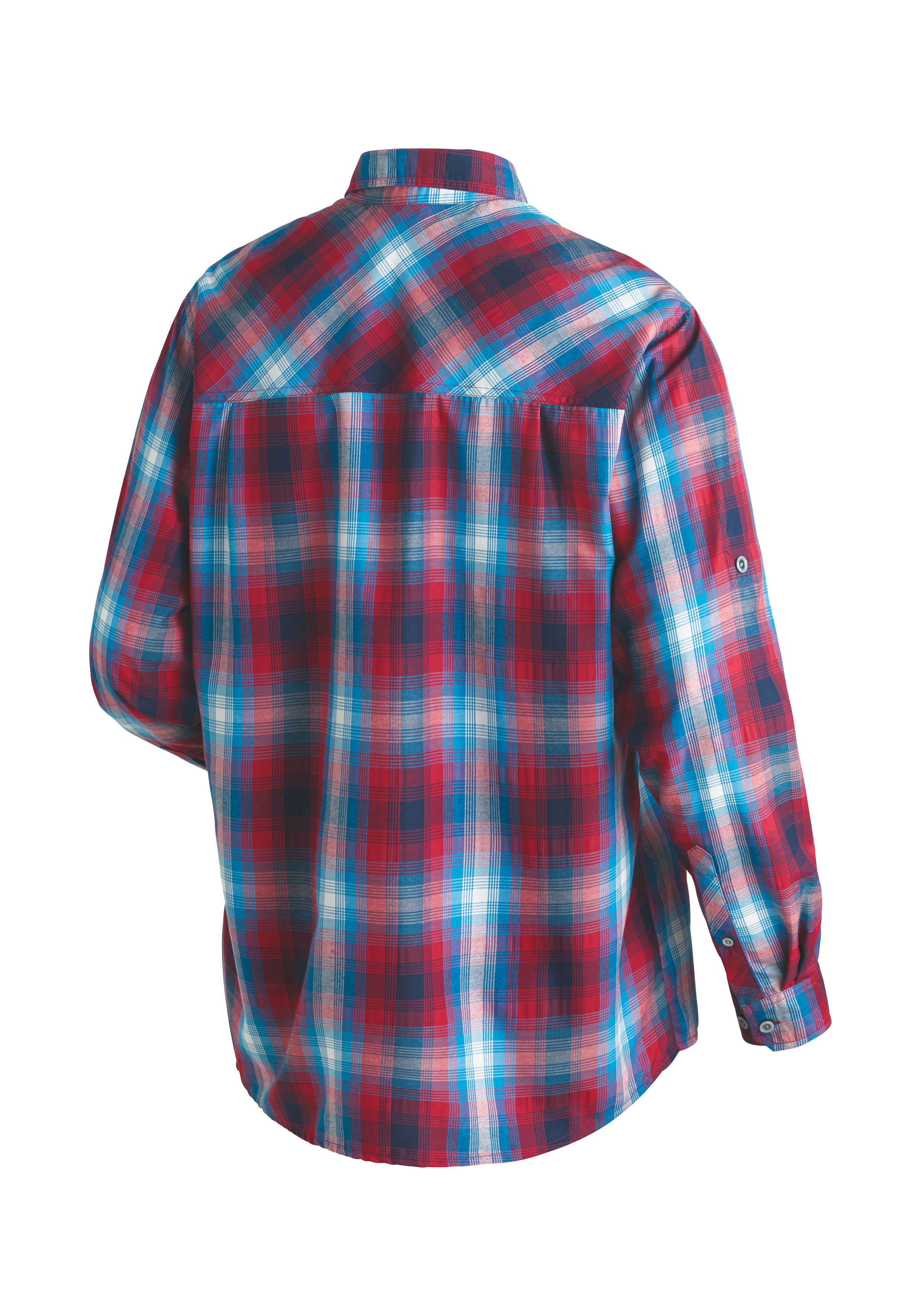 kariert, rot-blau, Hemd, langarm, Flanell