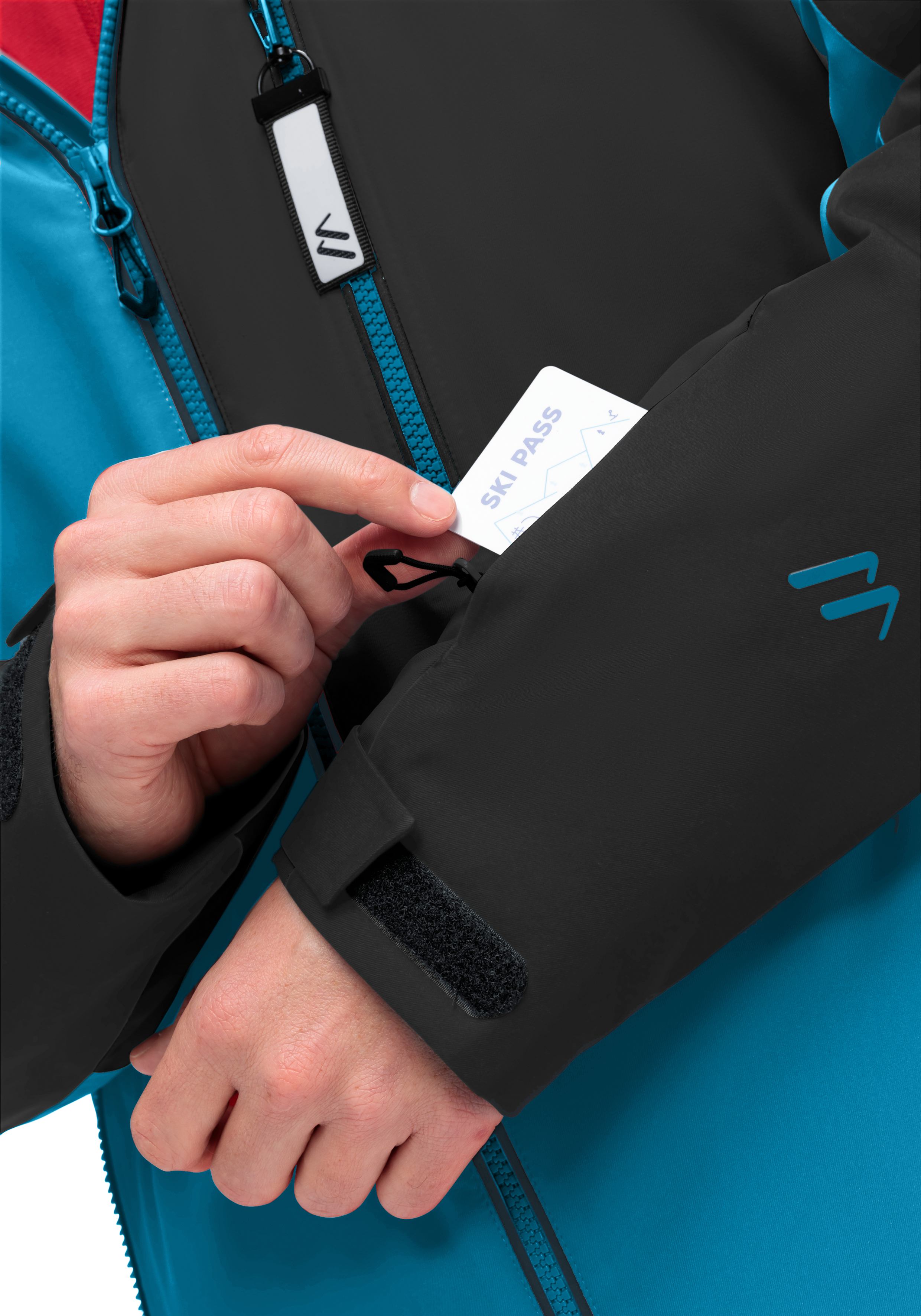 Oravice Bekleidung, Mantel, Text, Person, Skibrille, Ski-Pass, Reißverschluss, Jacke, Armbereich